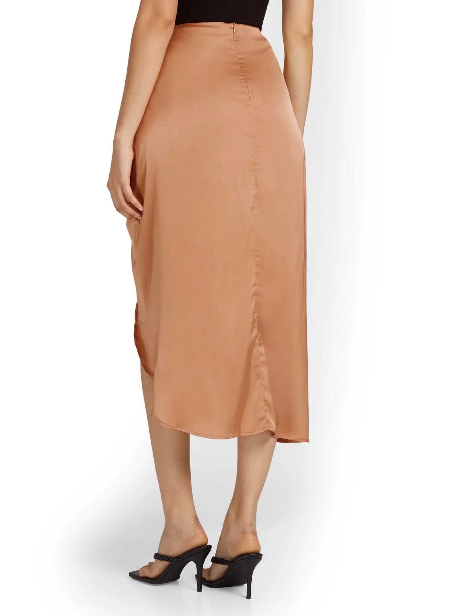 Emory Park Satin Wrap Midi Skirt - Brands We Love - Image 3