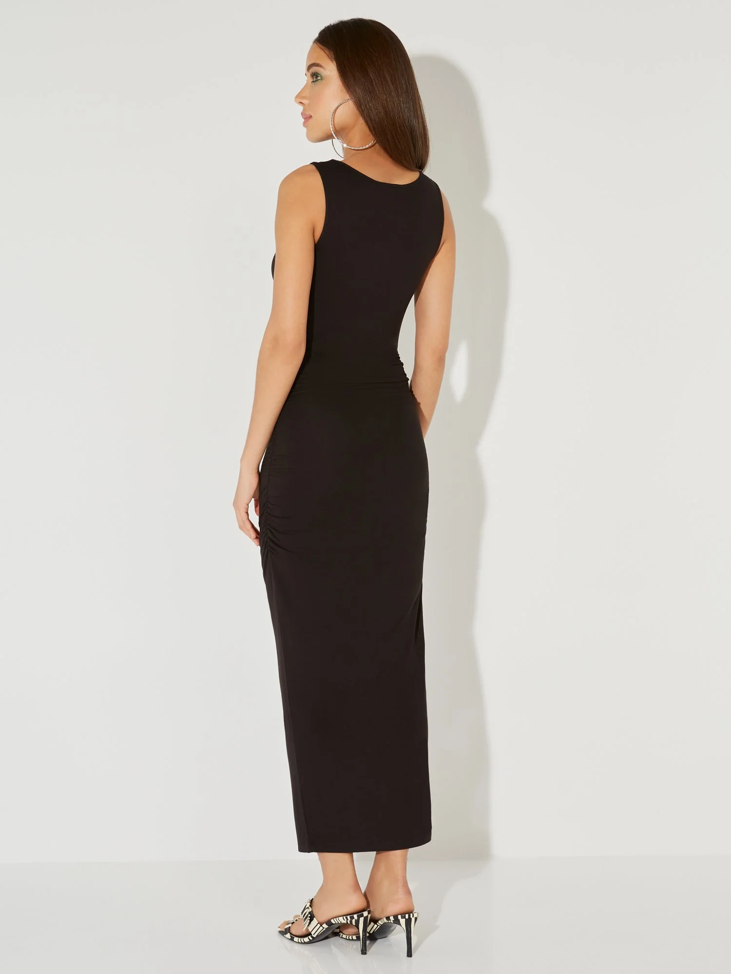 Scoopneck Side-Ruched Tank Maxi Dress - NY&C Style System - Image 3