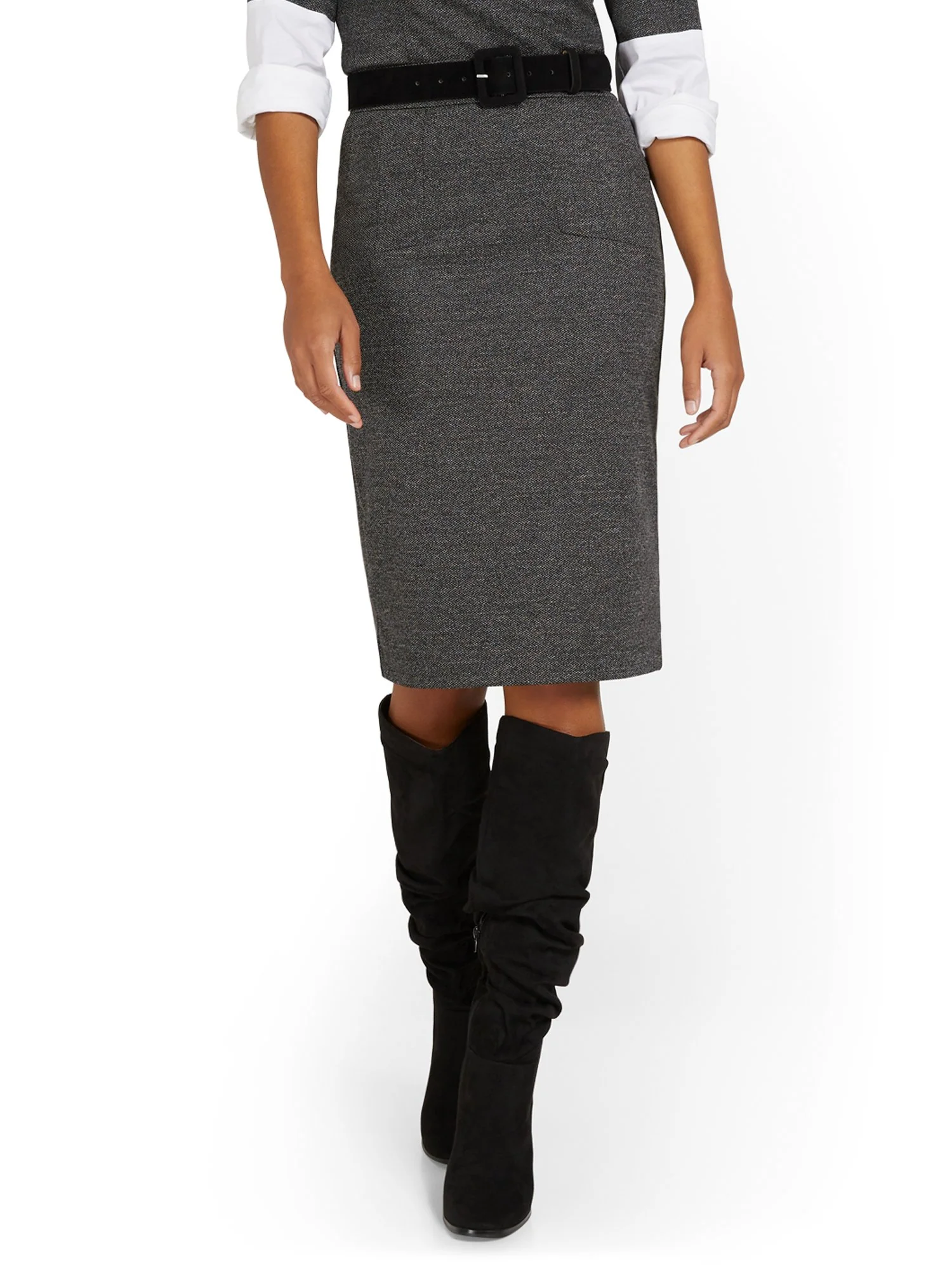 Seamed Pencil Skirt - Image 2