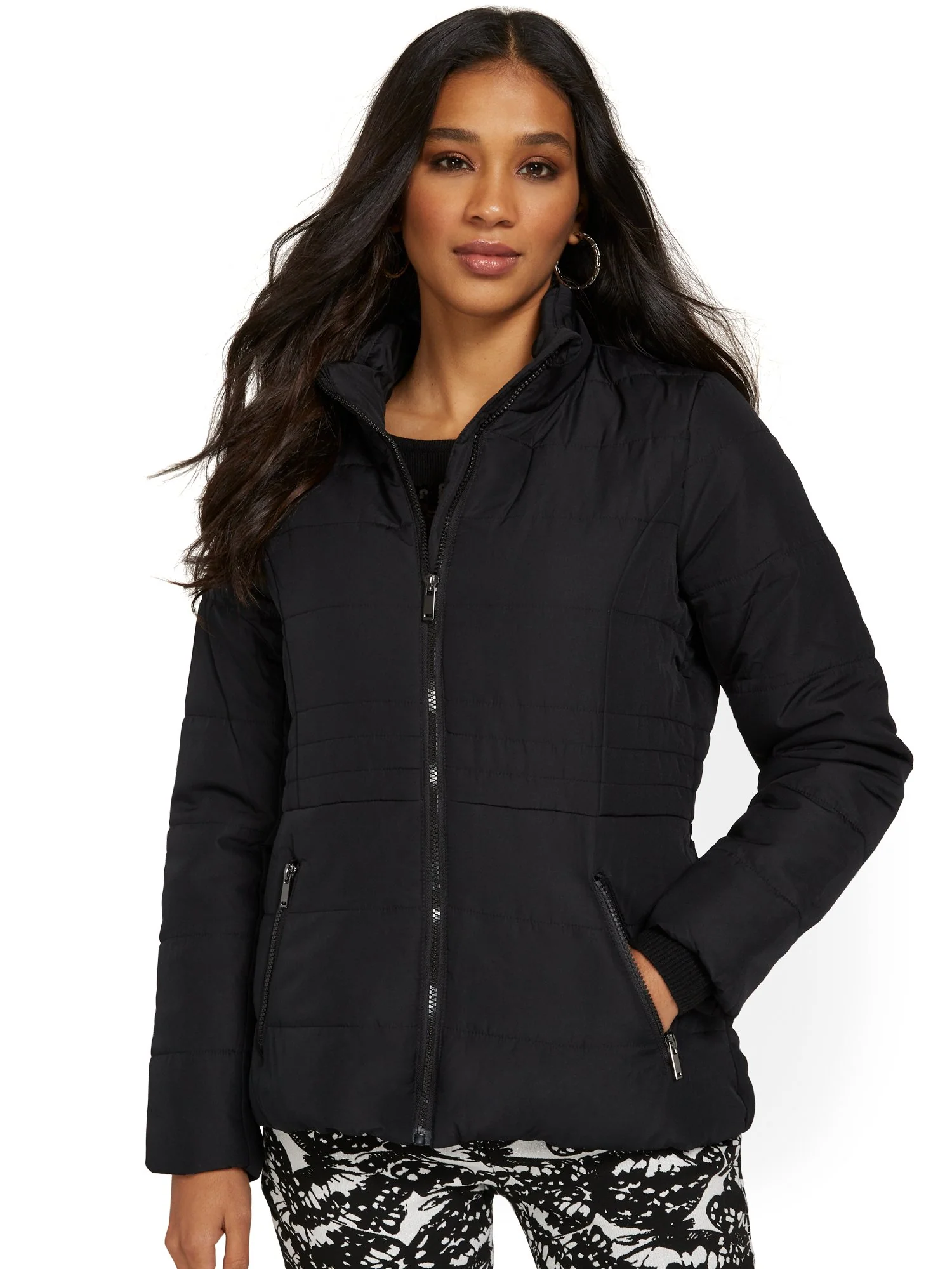 Seamed Puffer Jacket - Image 2