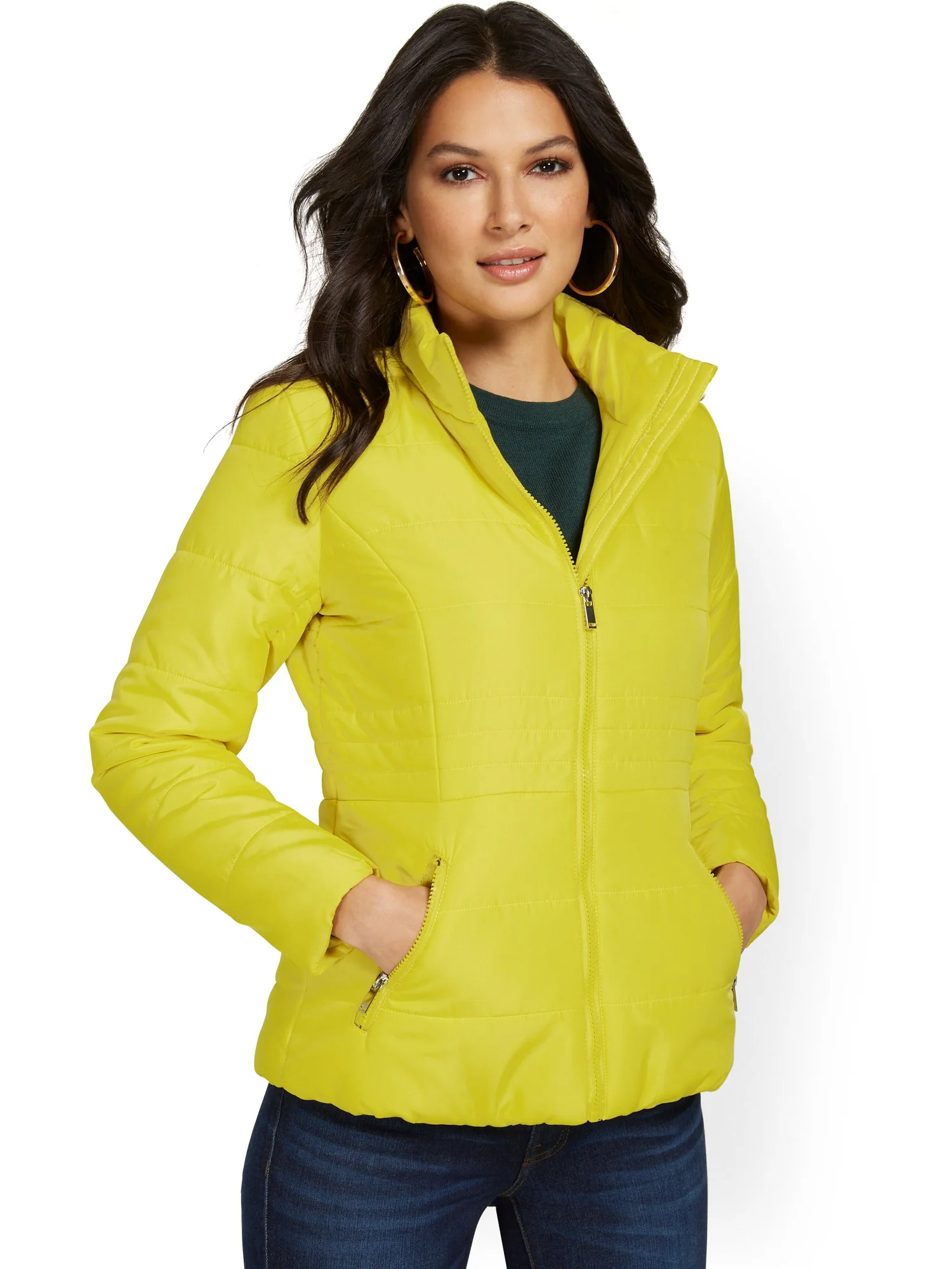 Seamed Puffer Jacket - Image 9