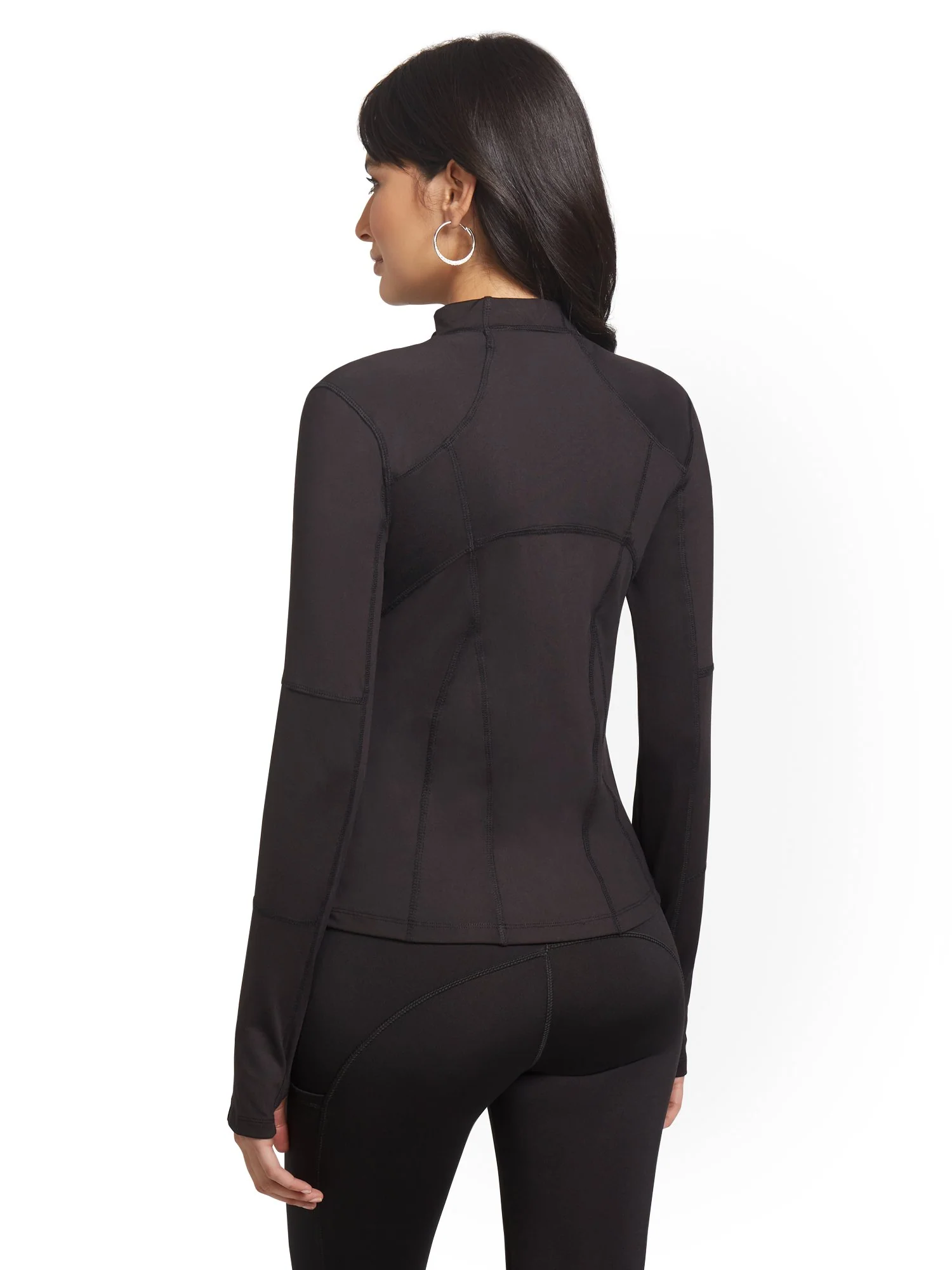 Seamed Zip-Up Jacket - Image 3