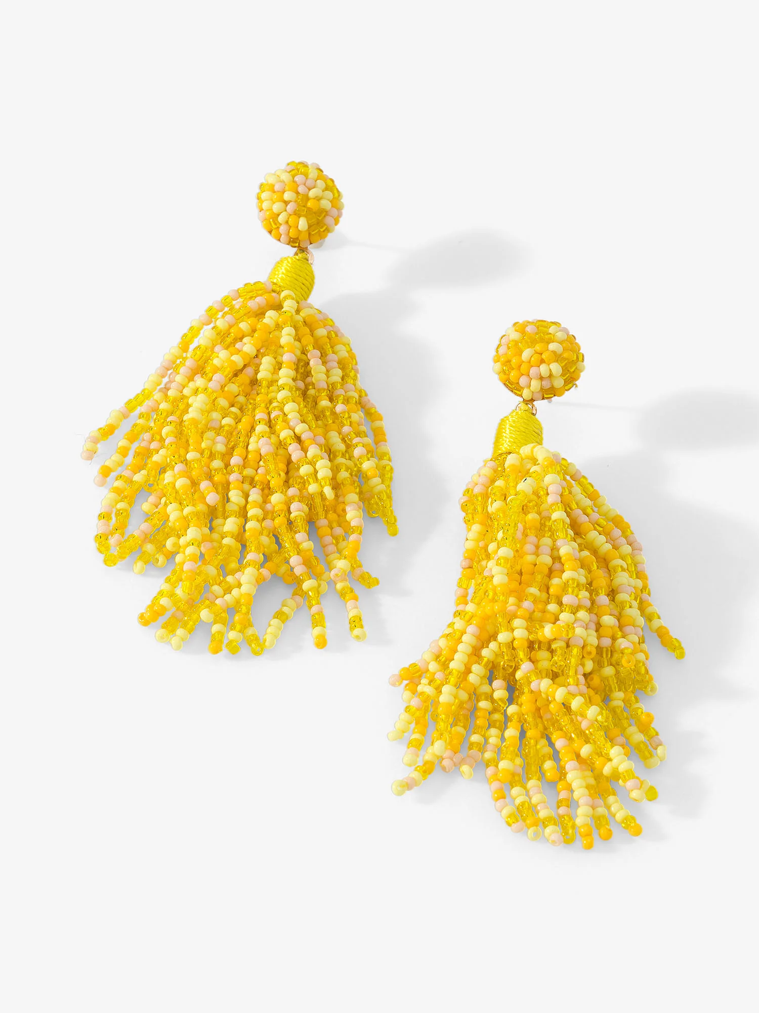 Seedbead Tassel Earrings