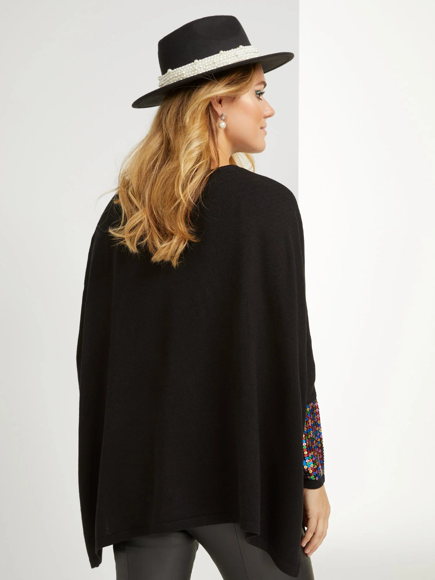 Sequin-Sleeve Tunic Sweater - Image 3