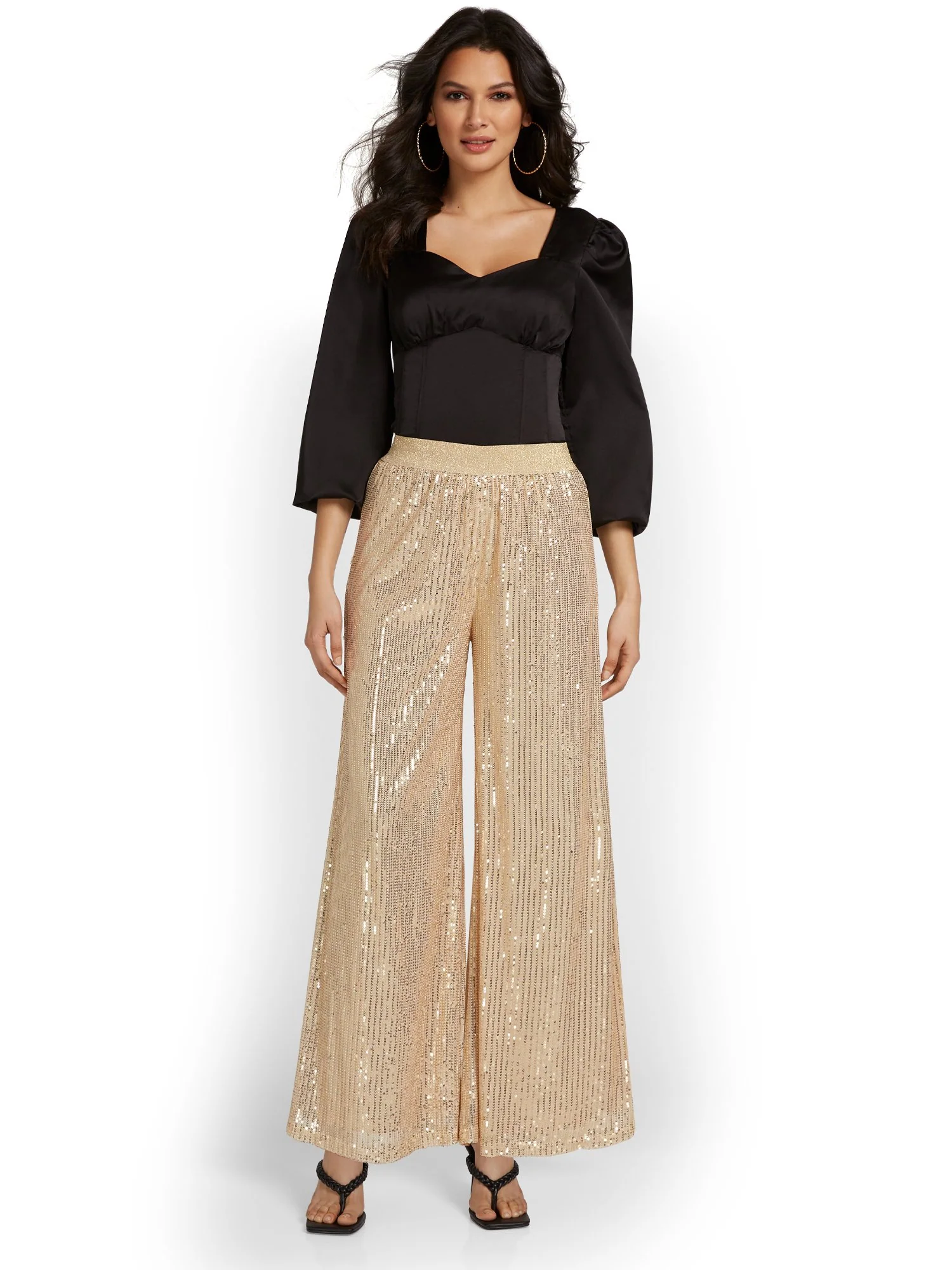 See And Be Seen Sequin Wide-Leg Pant - Brands We Love - Image 3