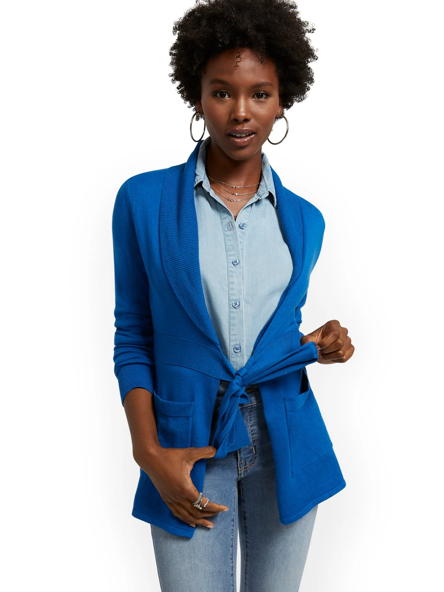 Shawl-Collar Cardigan - 7th Avenue - Image 9