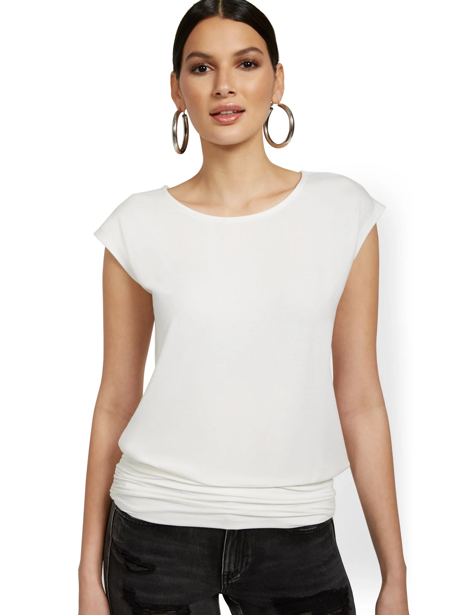 Short-Sleeve Bateau-Neck Top - Image 6