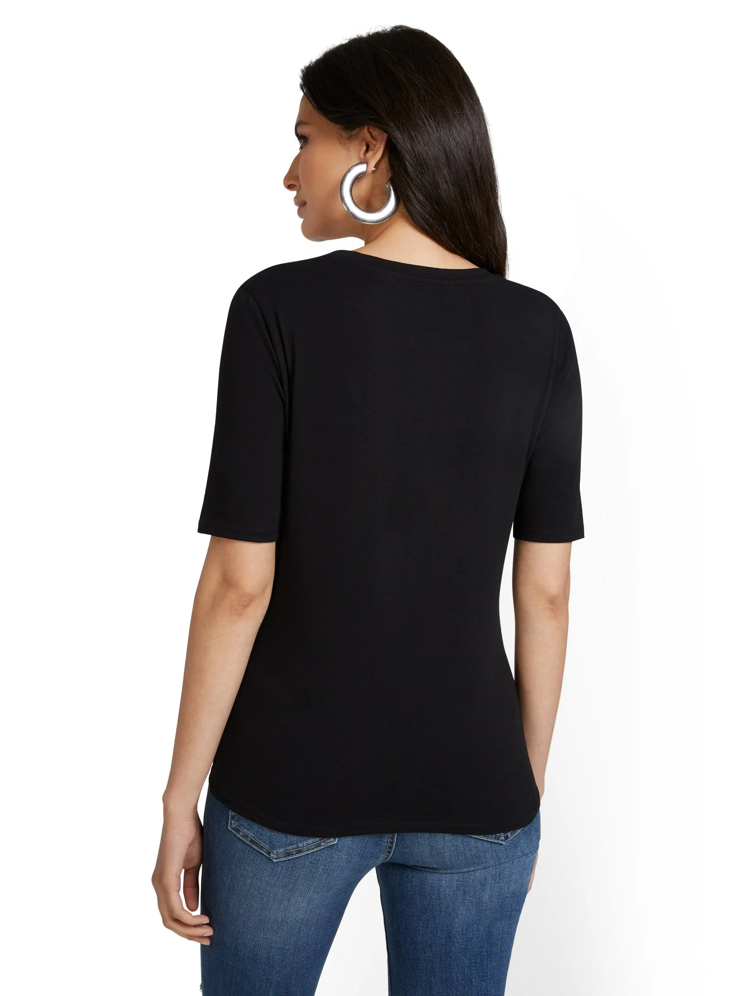 Short Sleeve Cut-Out City Tee - Image 3