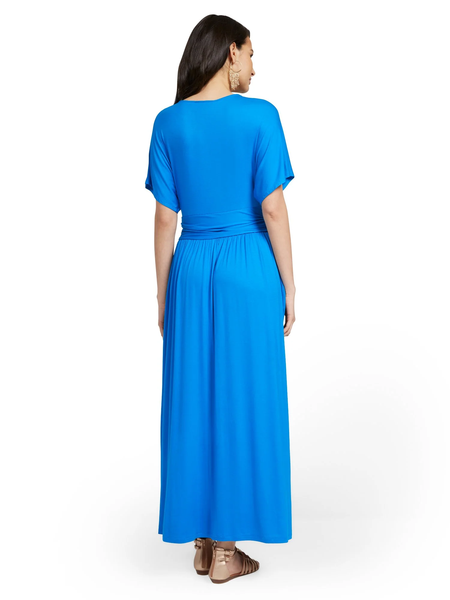 Short-Sleeve Dolman Maxi Dress - Image 6