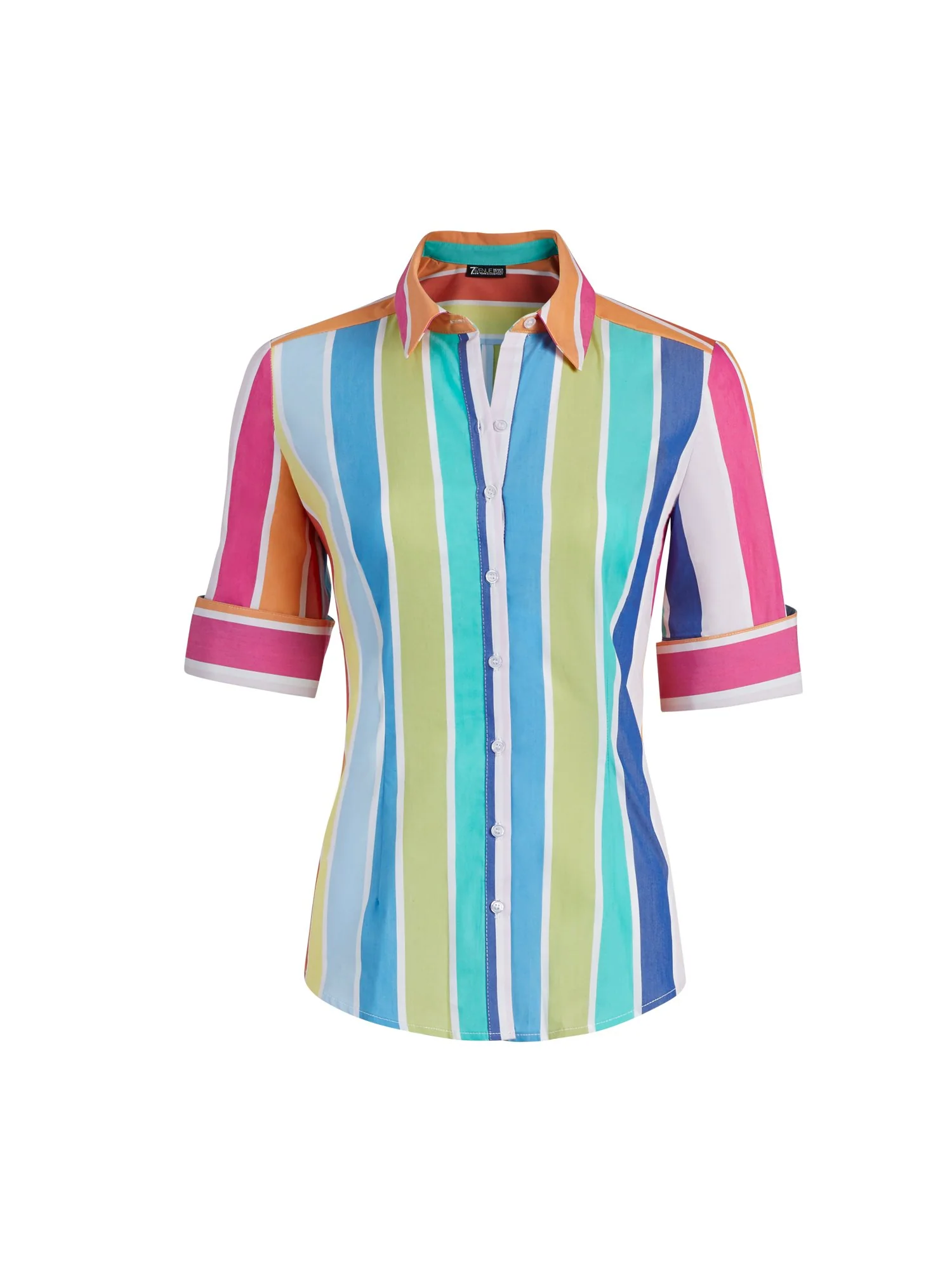 Short-Sleeve Madison Stretch Shirt - Secret Snap - 7th Avenue - Image 2