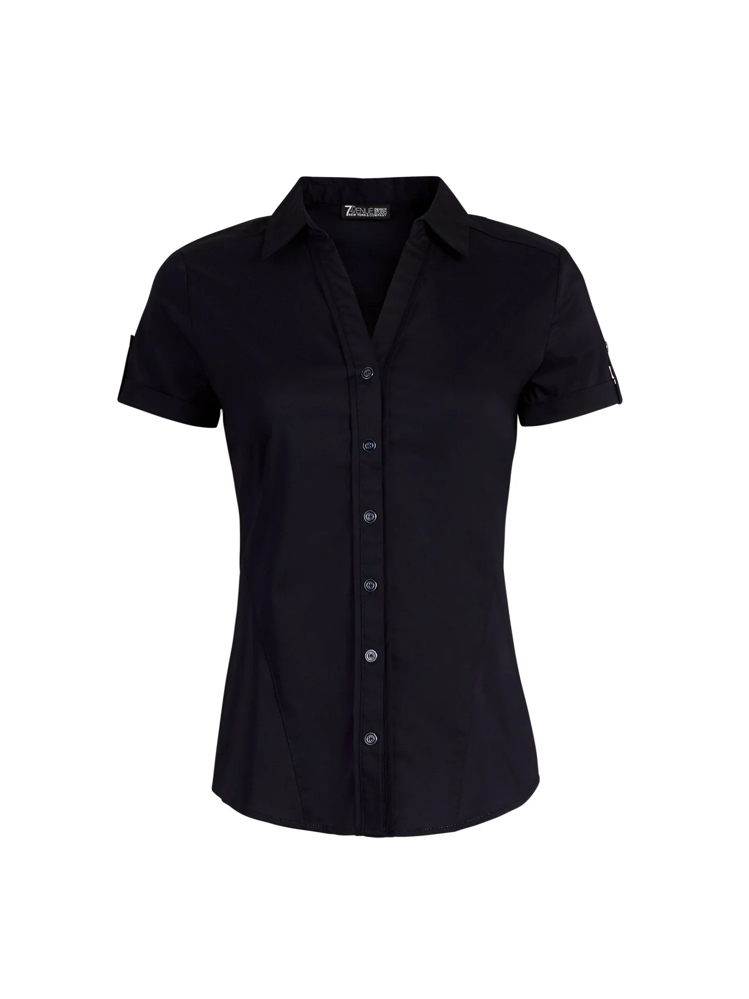 Short-Sleeve Madison Stretch Shirt - Secret Snap - 7th Avenue - Image 2