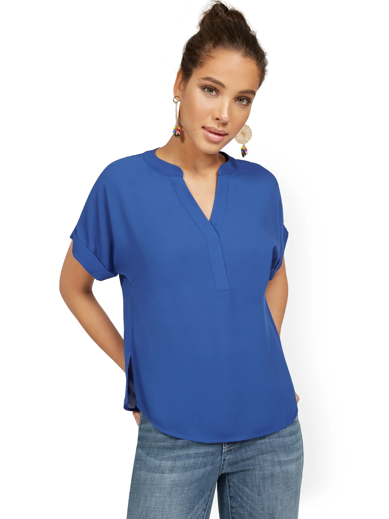 Short-Sleeve Pullover Top - Image 15