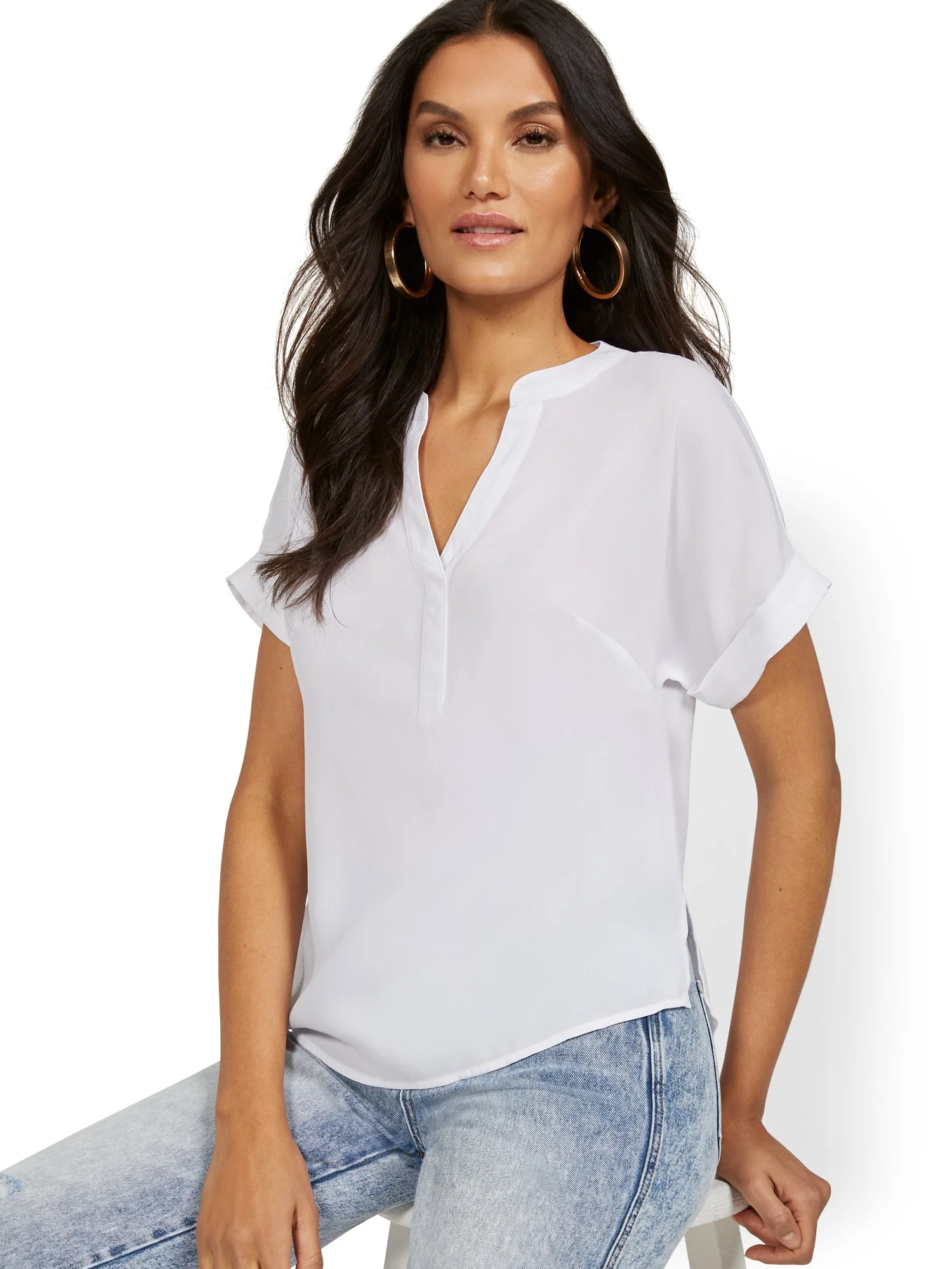 Short-Sleeve Pullover Top - Image 2