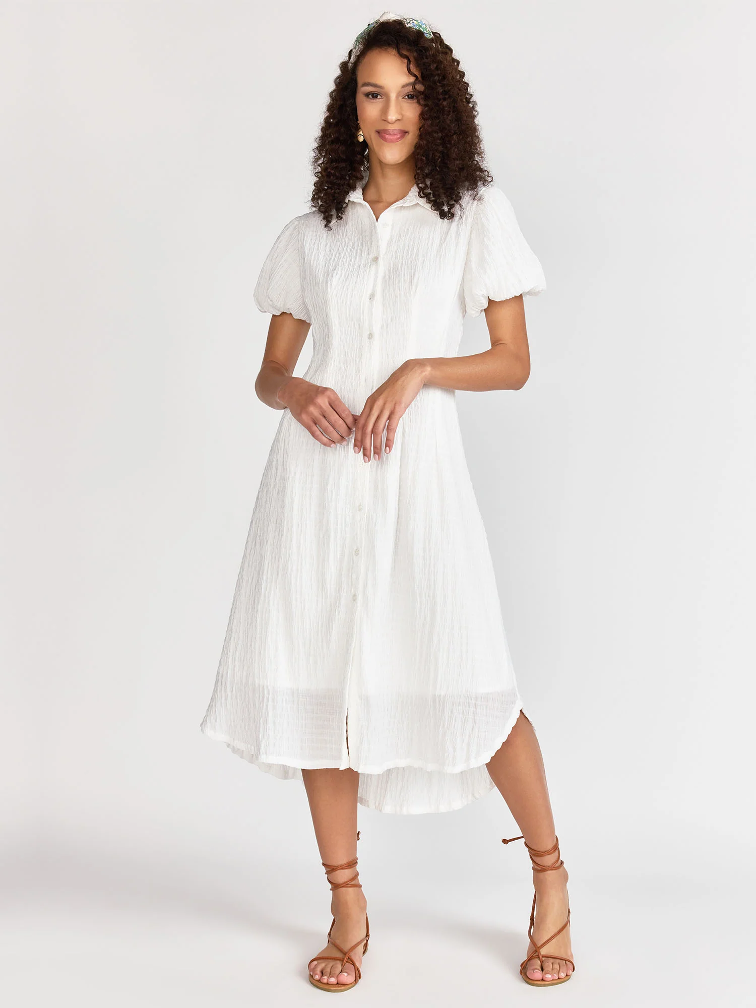 Short Sleeve Textured Dress - Lena - Image 3