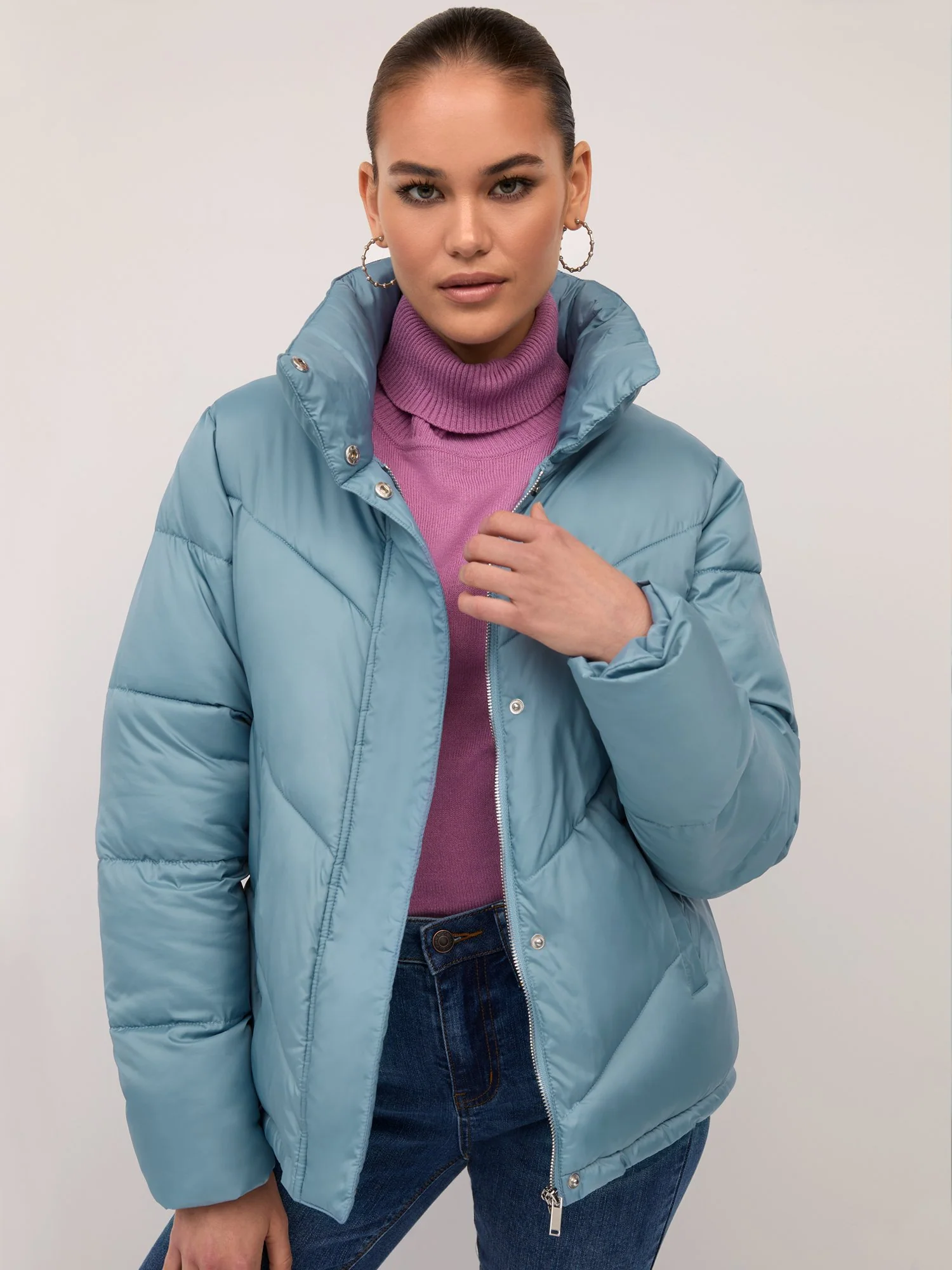 Short Zip-Front Puffer Jacket - Ultra-Puff Collection - Image 10