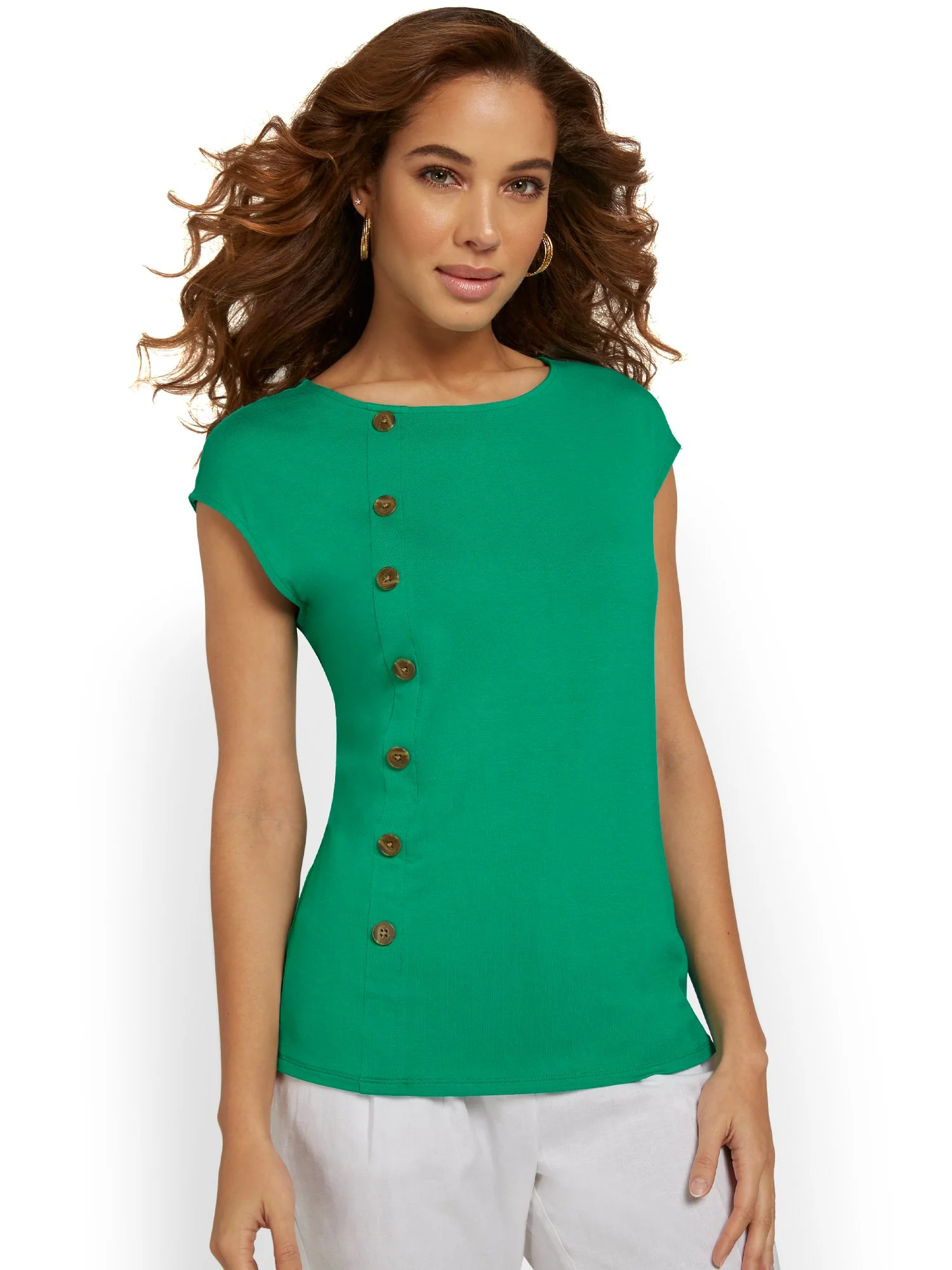 Side-Button Knit Top - Image 8