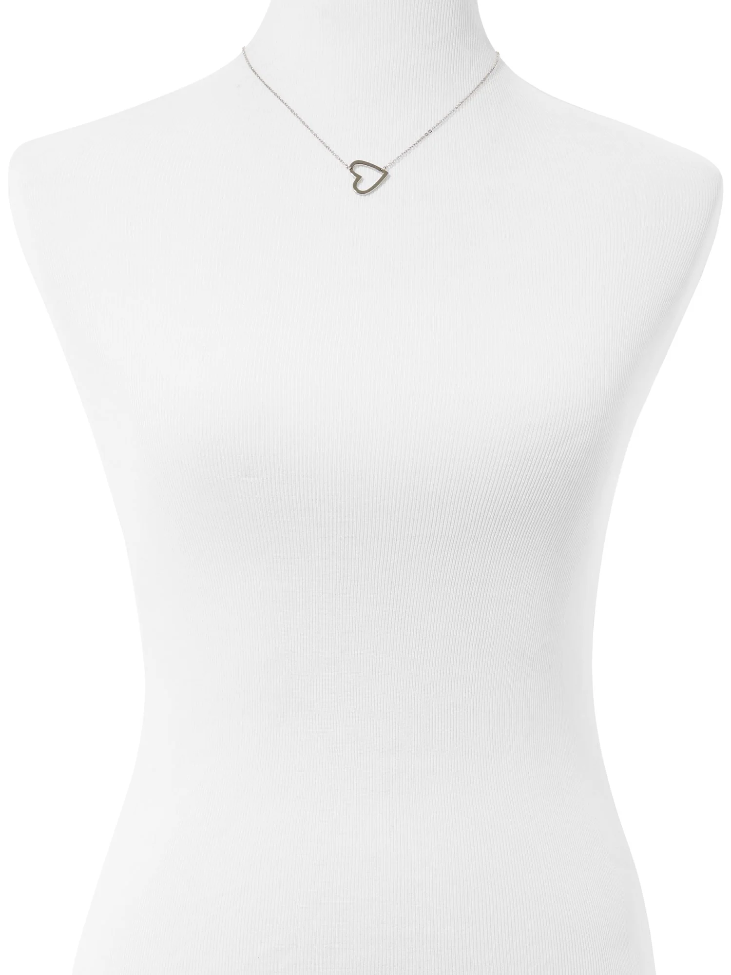 Side Heart Charm Necklace - Image 2