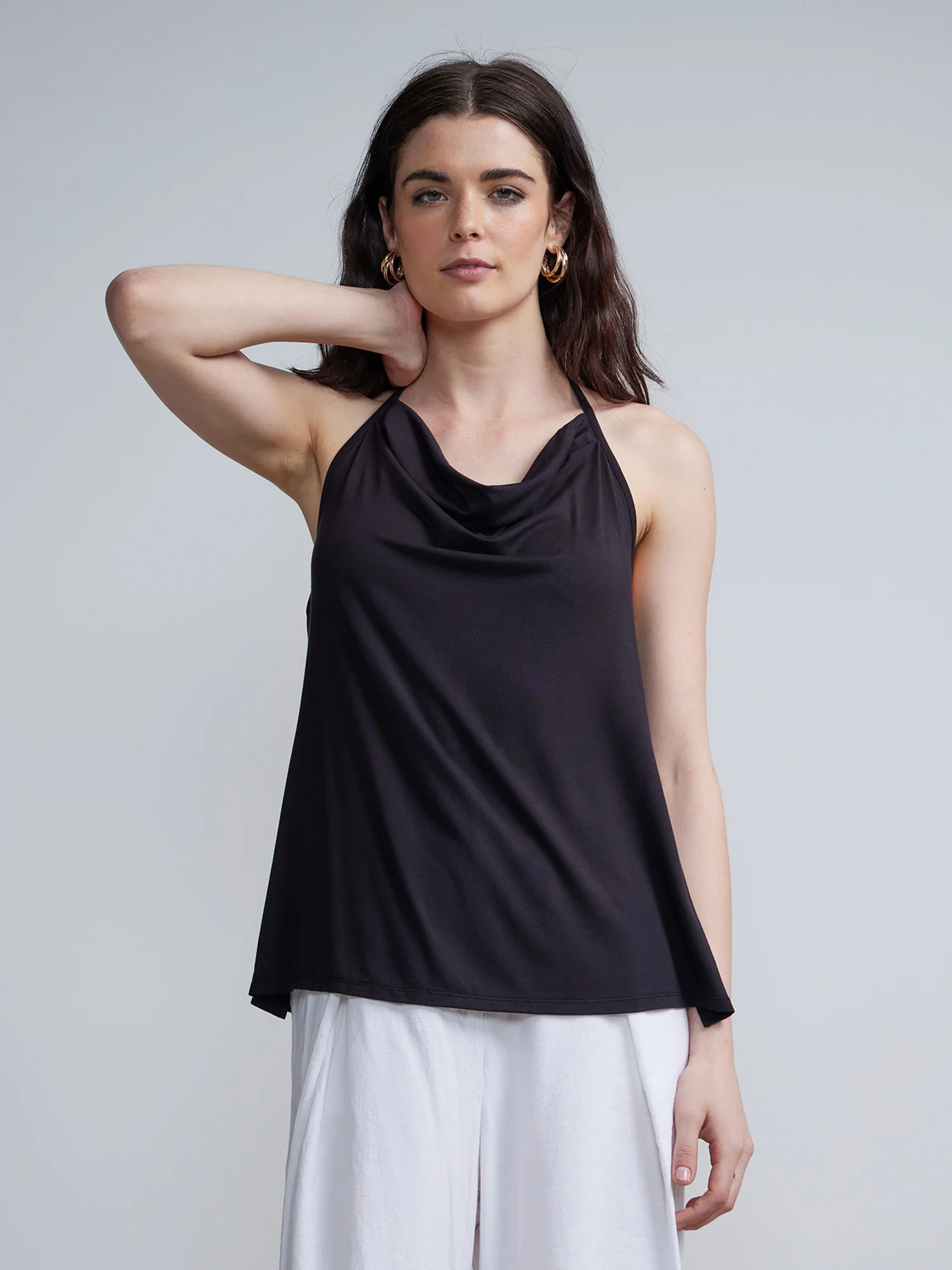 Side Slit Tie-Back Top