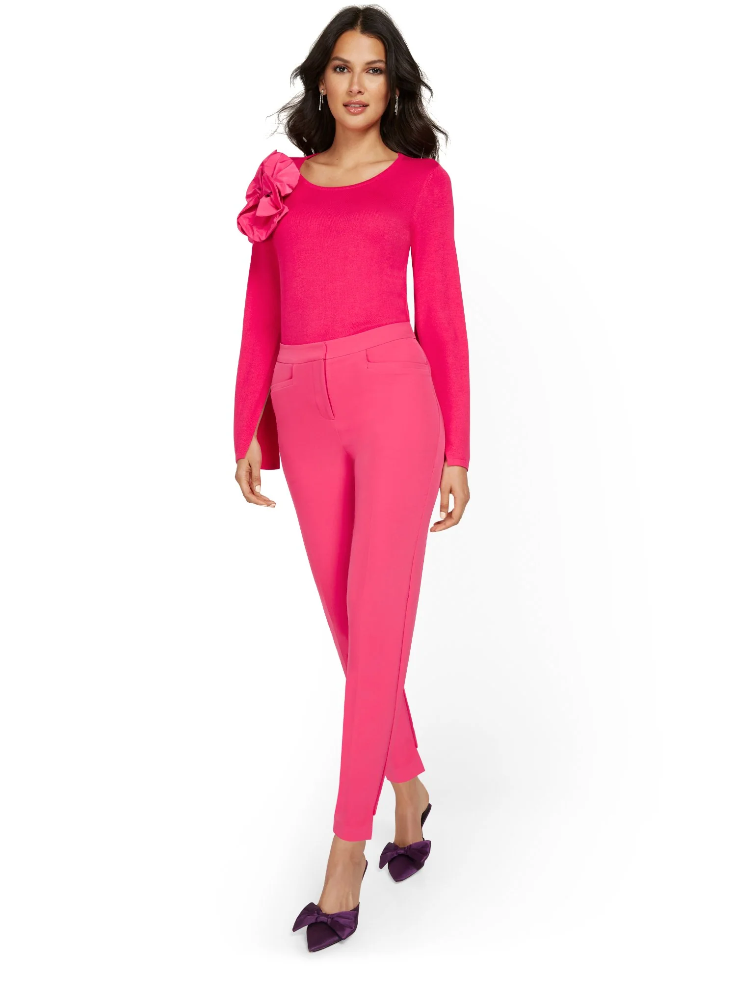Side-Tab Slim-Leg Ankle Pant - Image 14