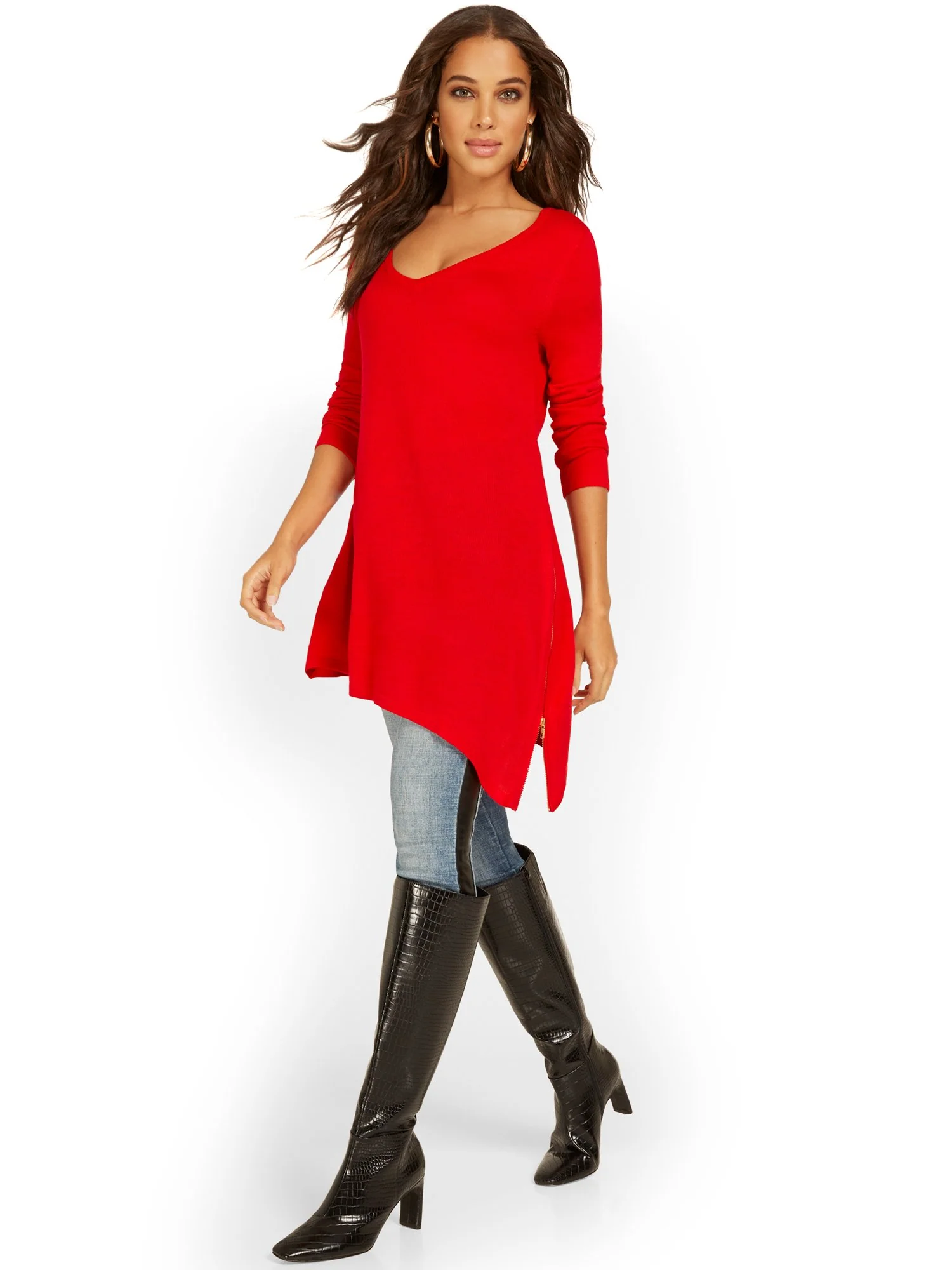 Side-Zip Tunic Sweater - Image 6