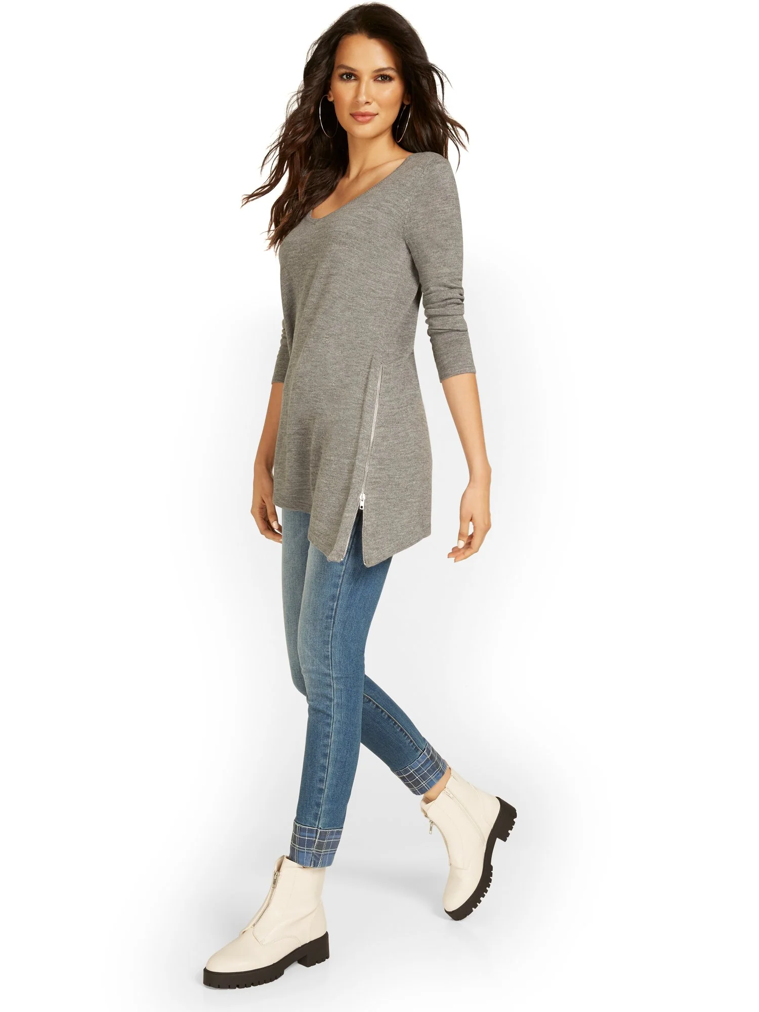 Side-Zip Tunic Sweater - Image 8