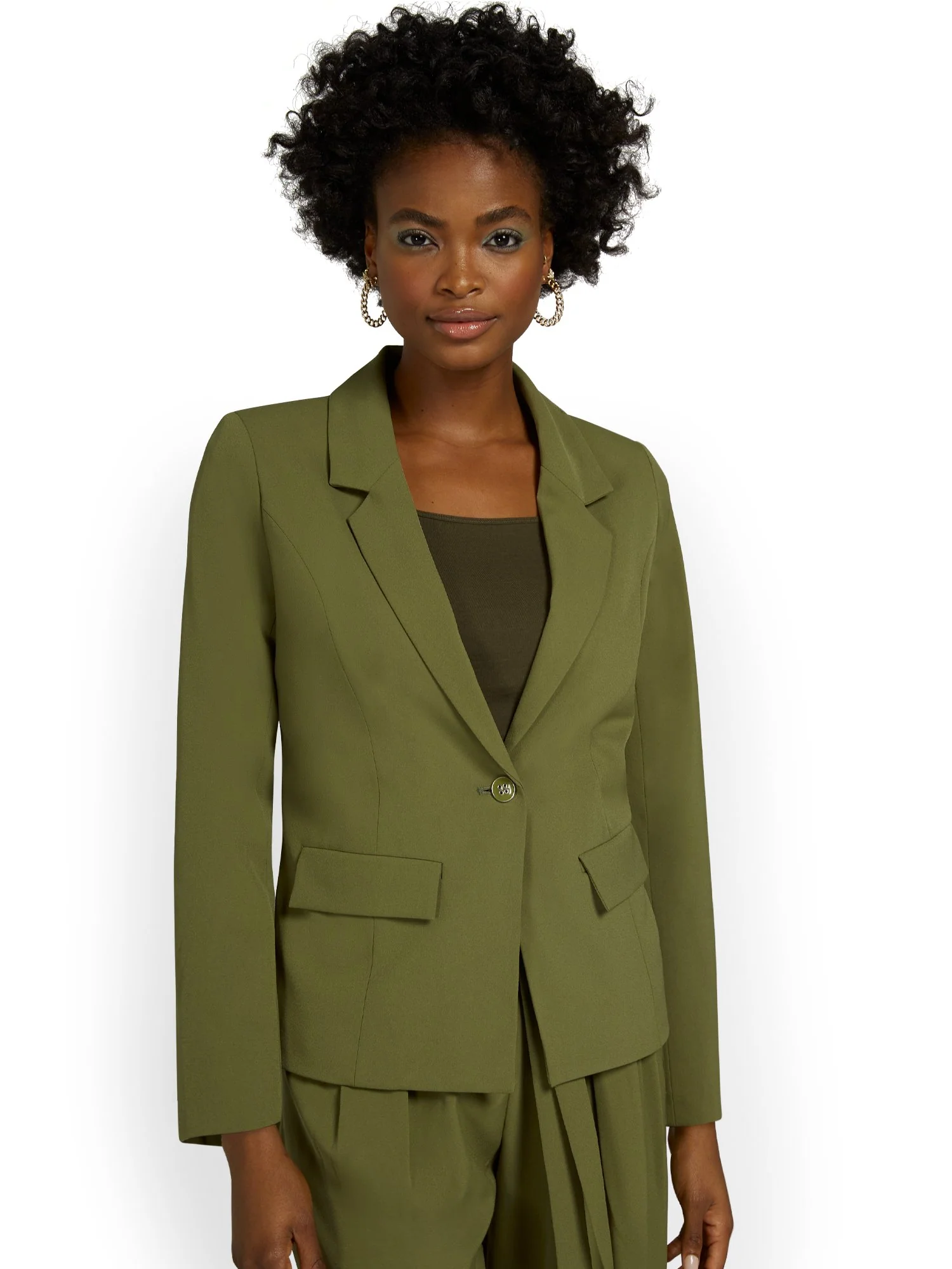 Single-Button Relaxed-Fit Jacket - Image 4