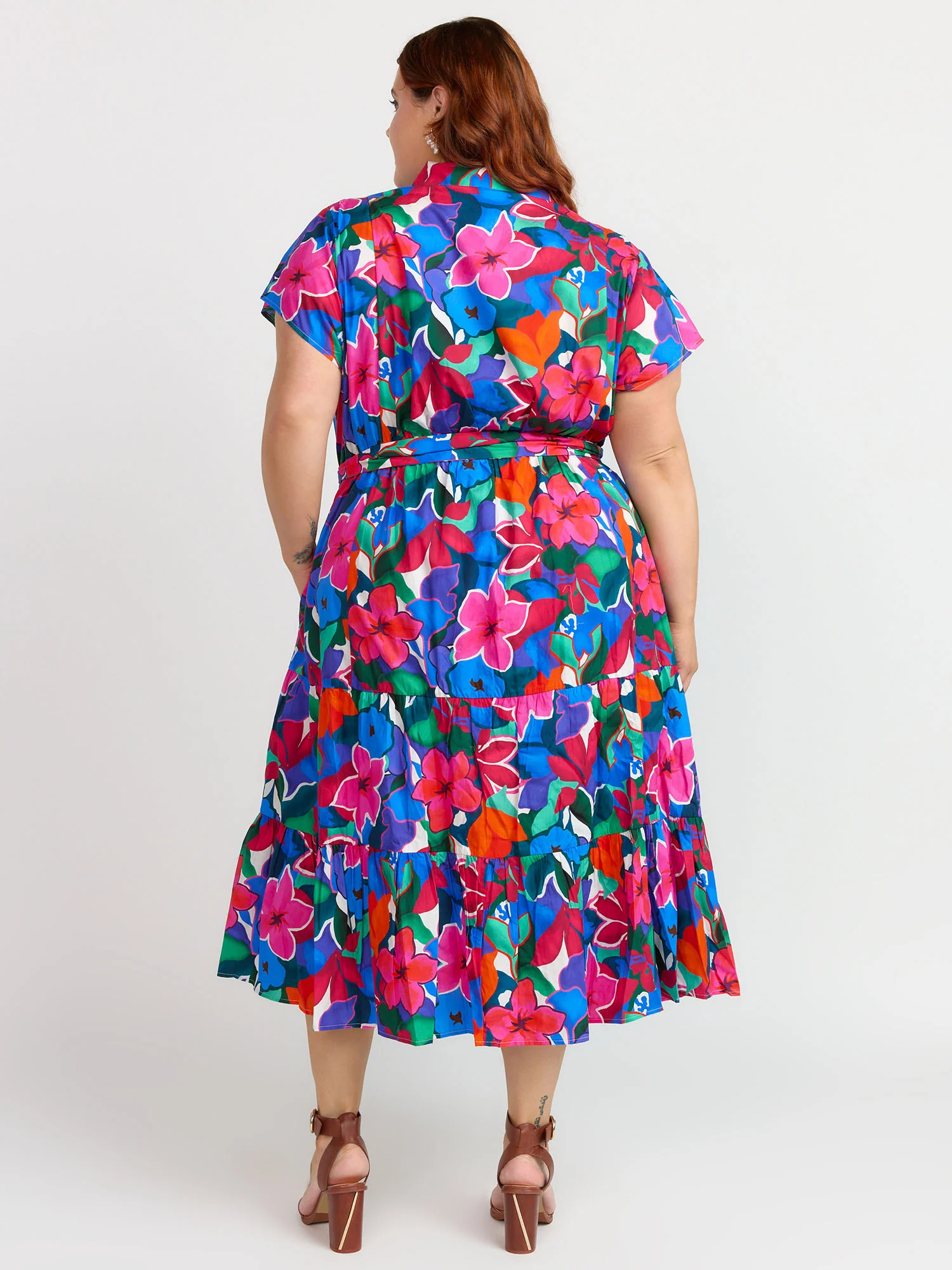 Plus Bold Floral Shirt Dress - Image 3