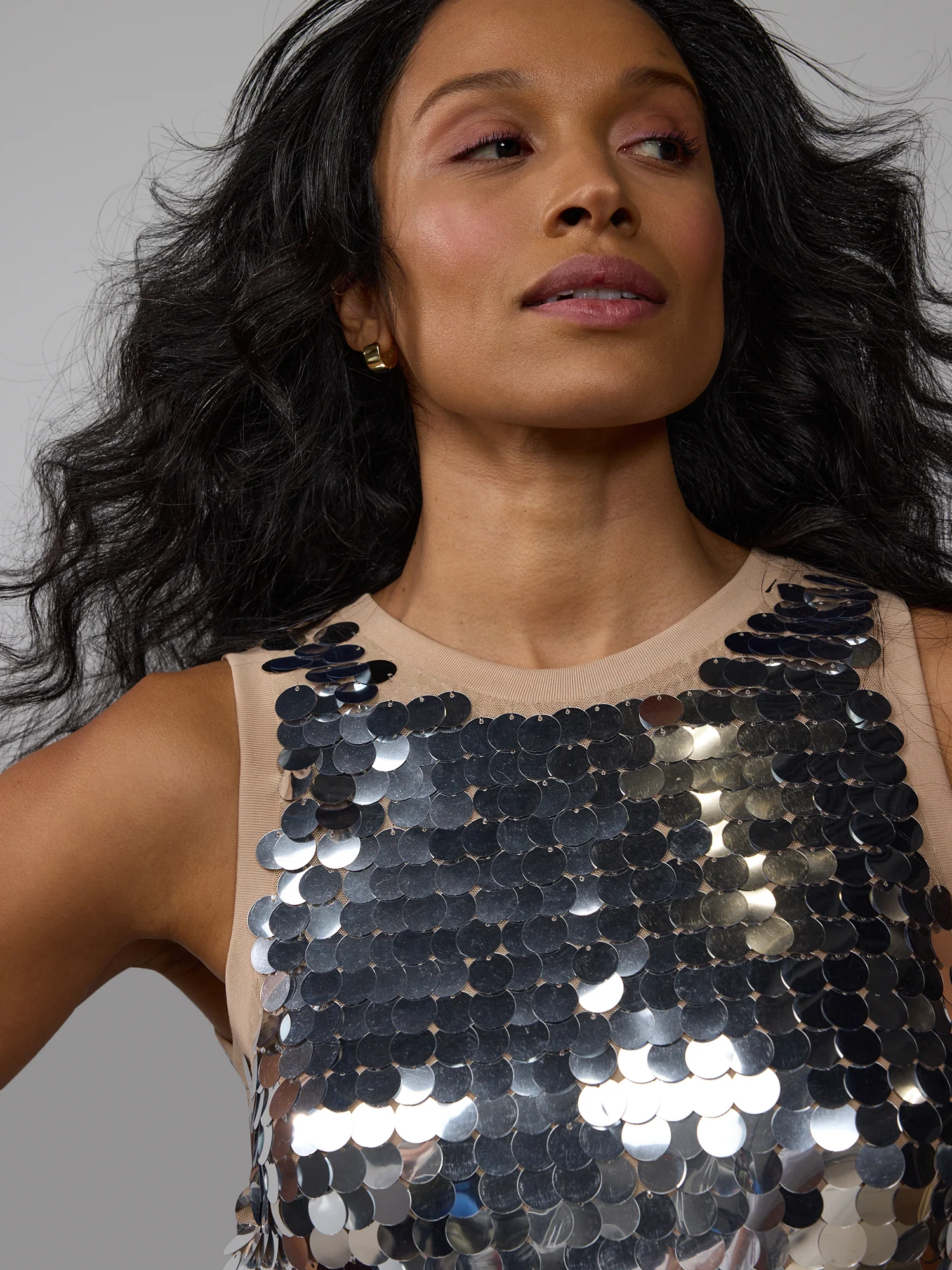 Sleeveless Paillettes Shift Dress - Image 4