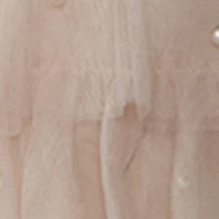 Pearl Mesh Tiered Mini Dress - Image 5