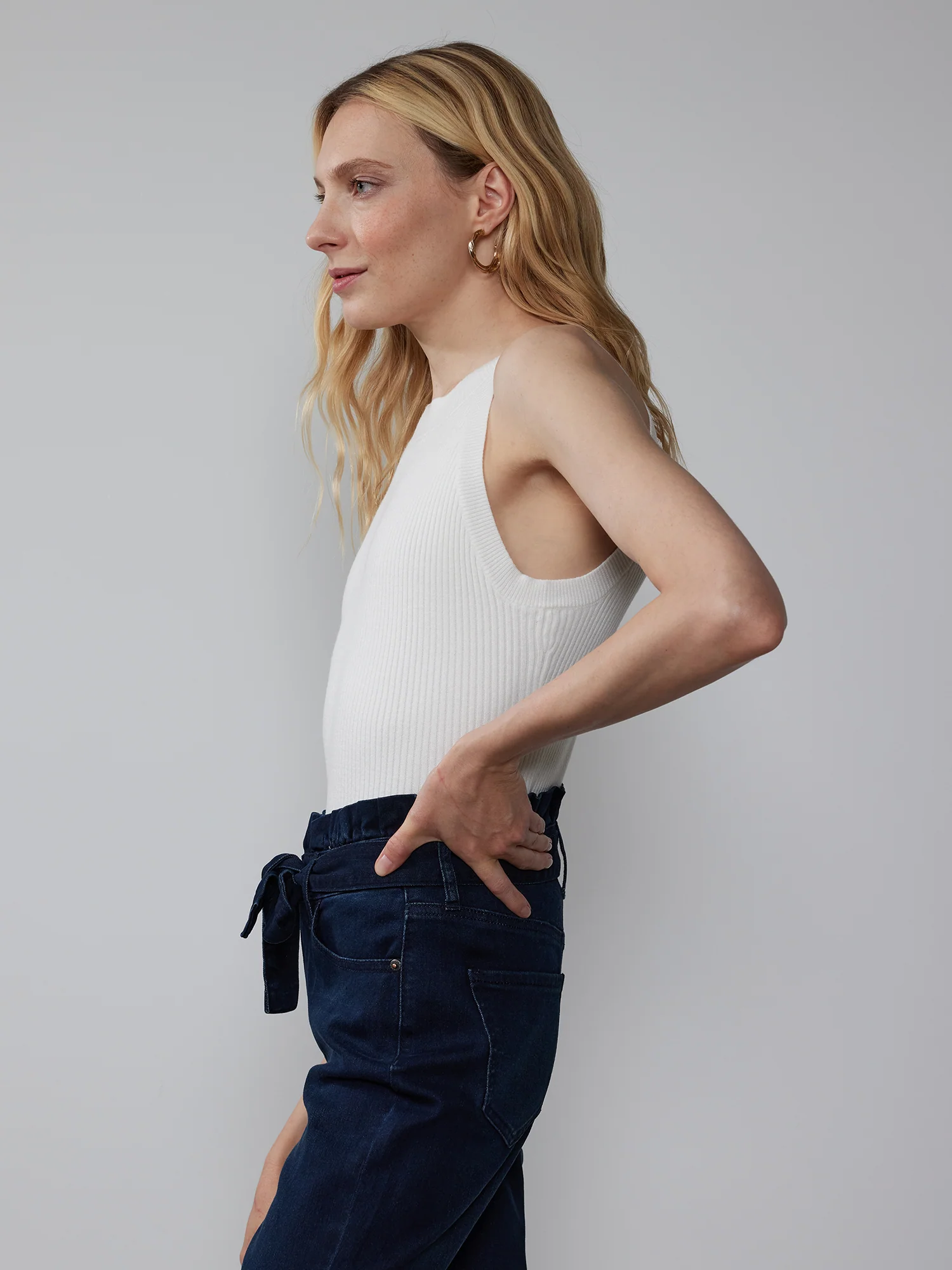 Sleeveless Racer Sweater Tank - Image 7