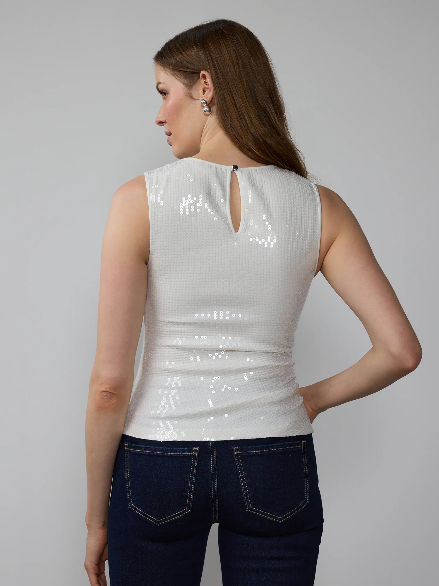 Sequin Ruched Tank Top - Image 13