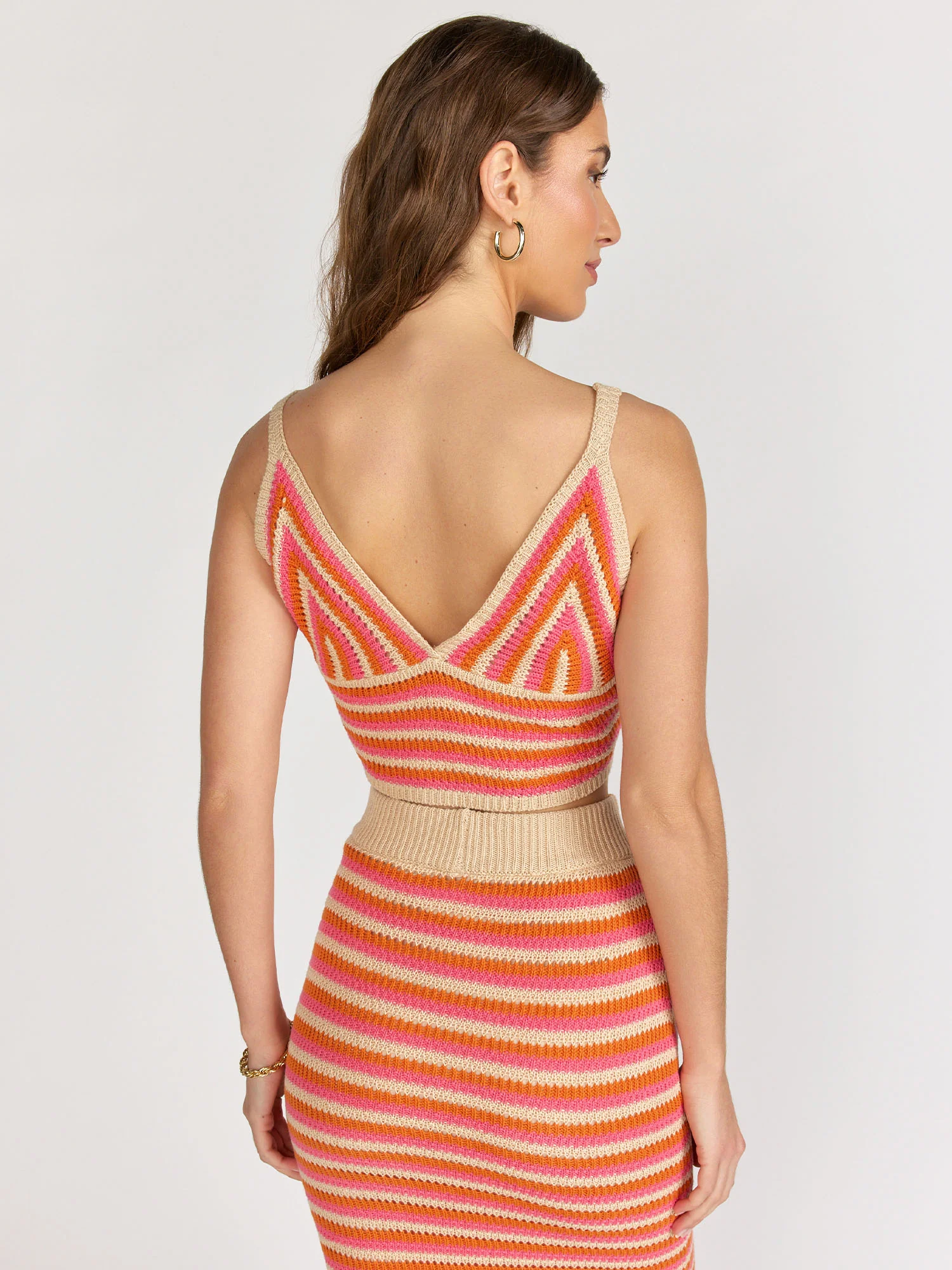 Lena Striped Cropped Crochet Top - Brands We Love - Image 3