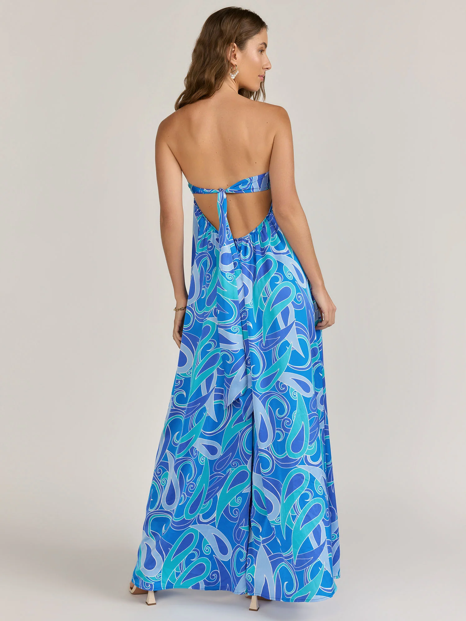 Aakaa Strapless Blue Swirl Jumpsuit - Brands We Love - Image 4