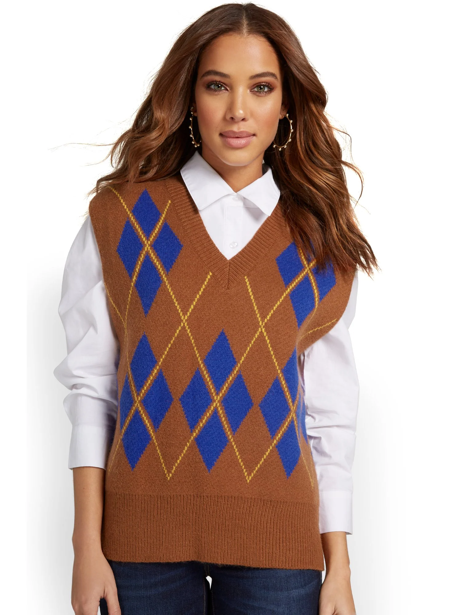 Mable Inc Sleeveless Argyle Sweater Vest - Brands We Love - Image 6