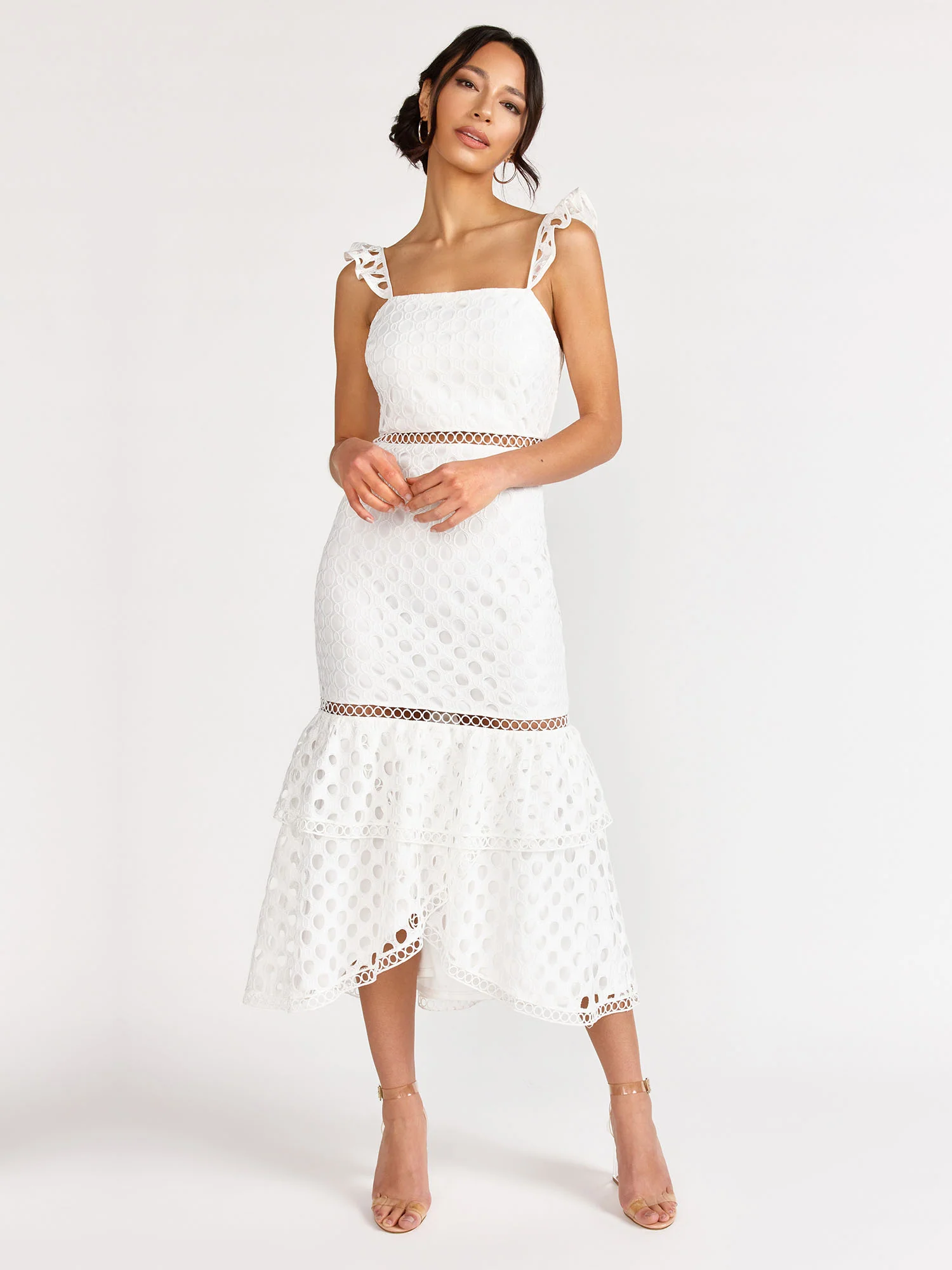 Just Me Sleeveless Crochet Lace Sheath Dress - Brands We Love - Image 2