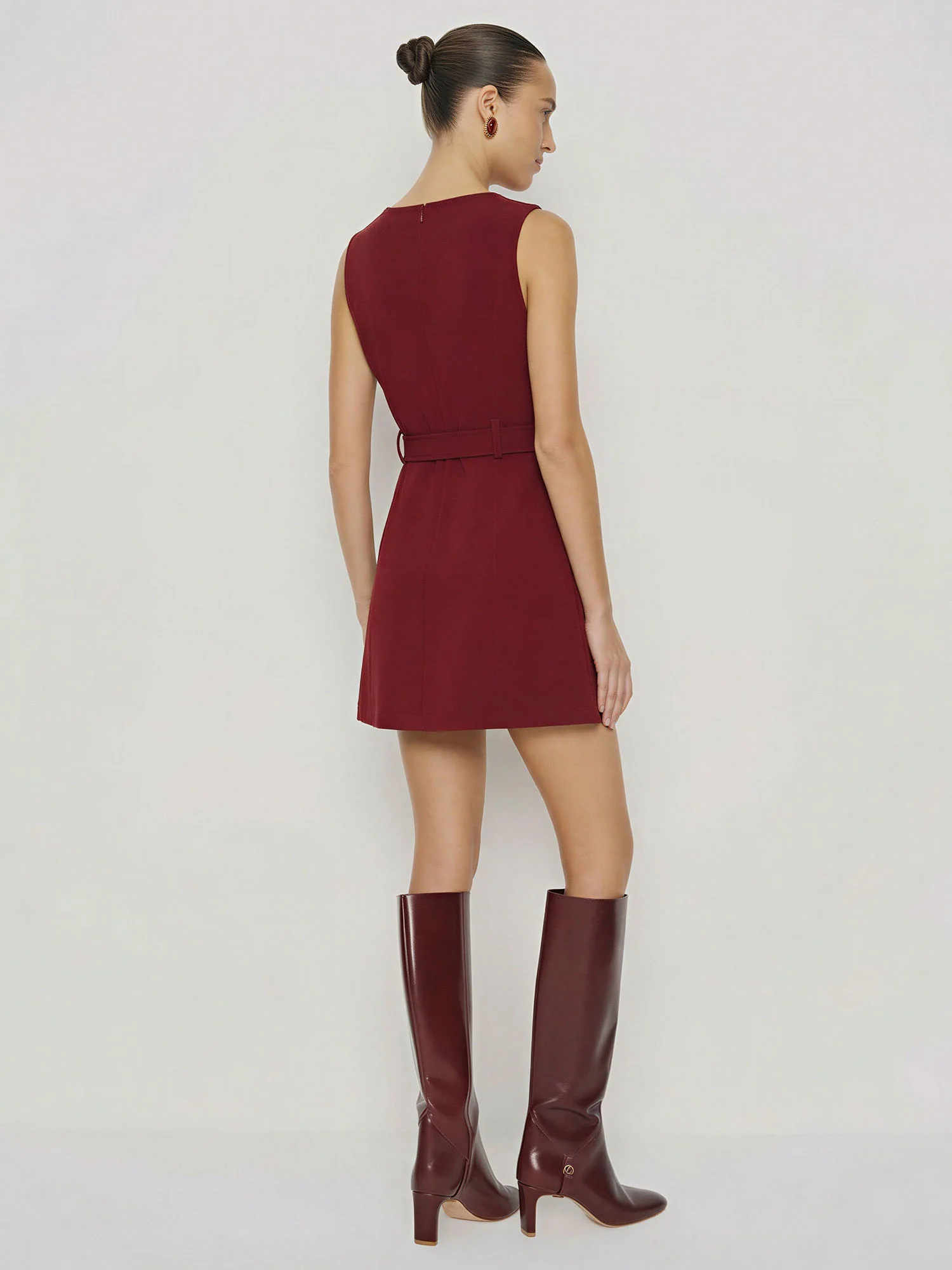 Gold Buckle Waist Mini Dress - Image 7