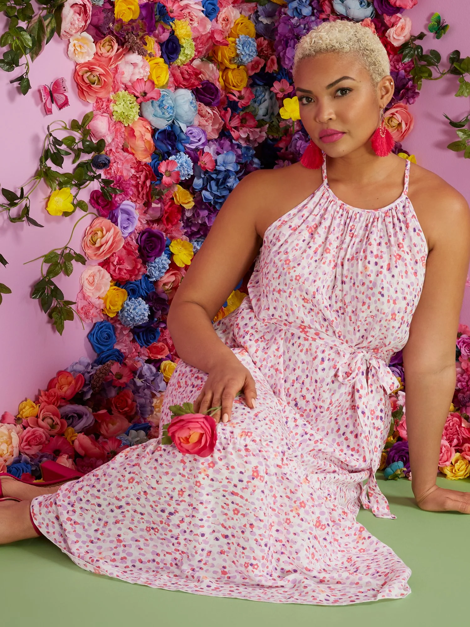 Sleeveless Halter Dress - Image 7