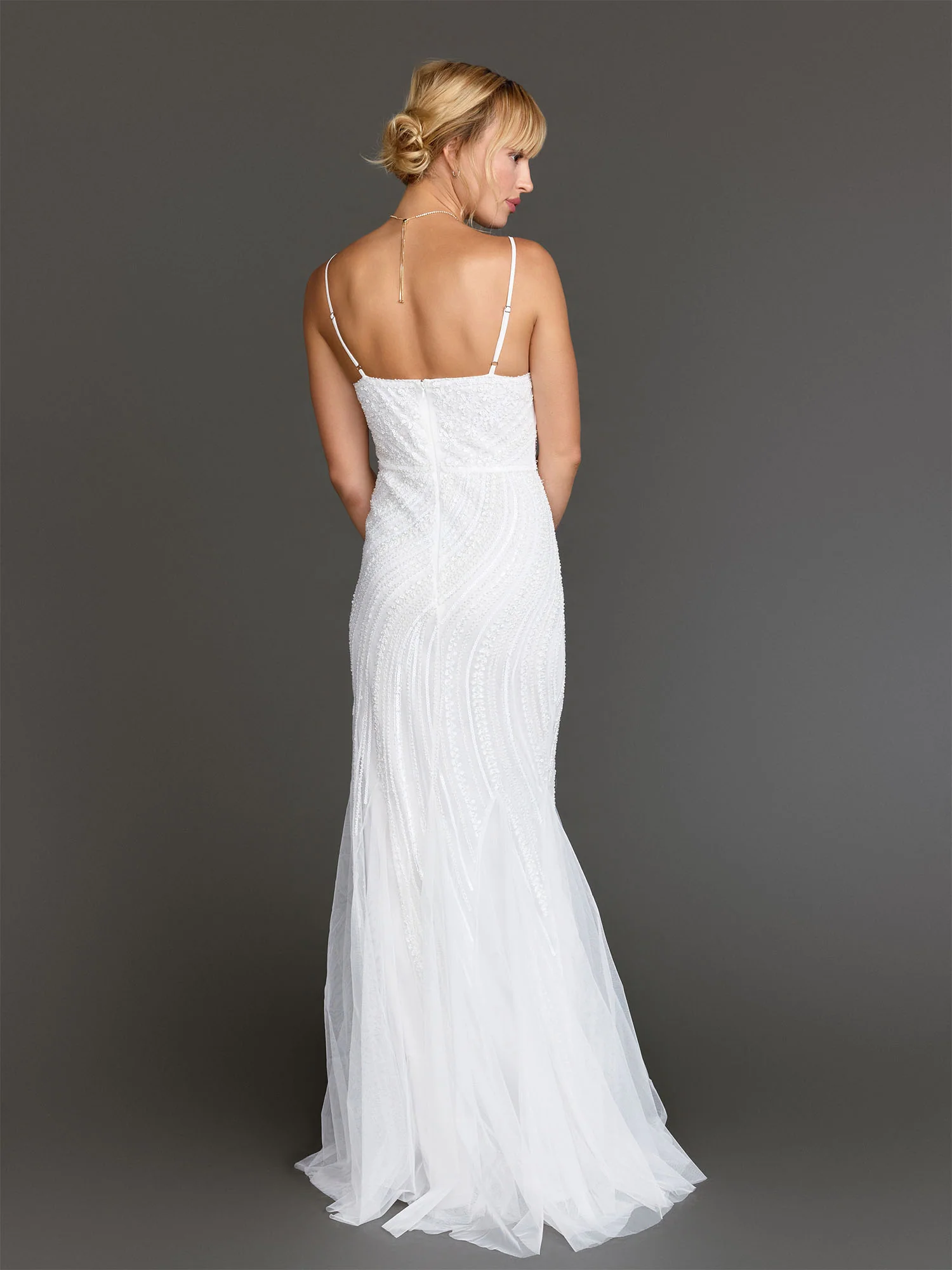Sleeveless Sequin Tulle Evening Gown - Minuet - Image 6