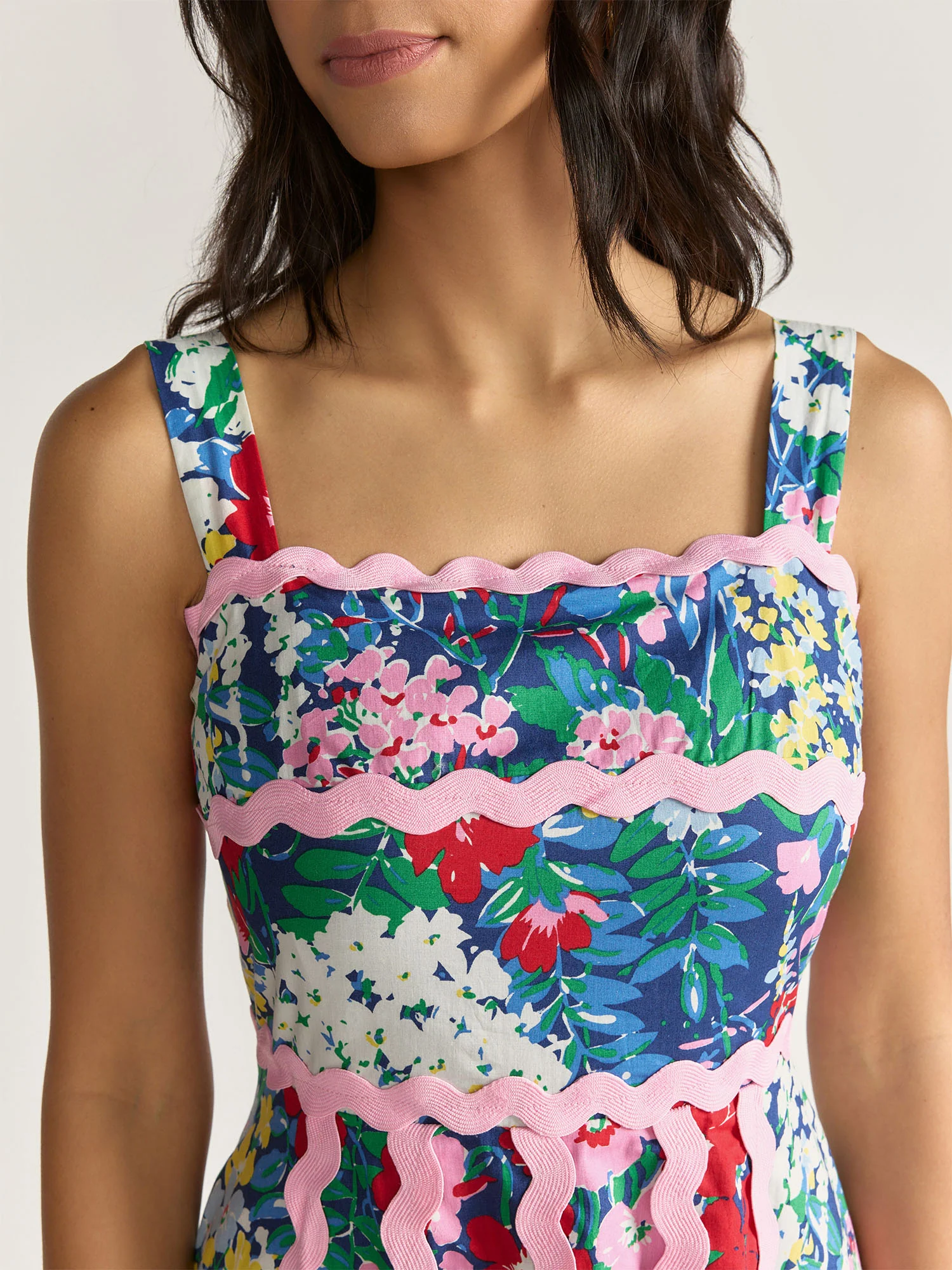 Just Me Sleeveless Square Neck Midi Dress - Brands We Love - Image 2