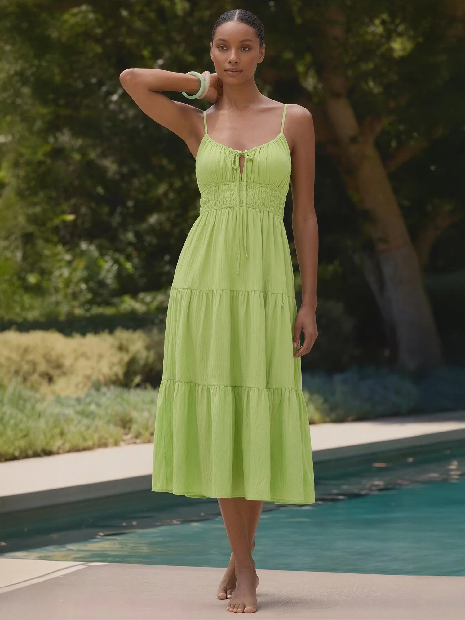 Sleeveless Tiered Midi Dress - Image 9