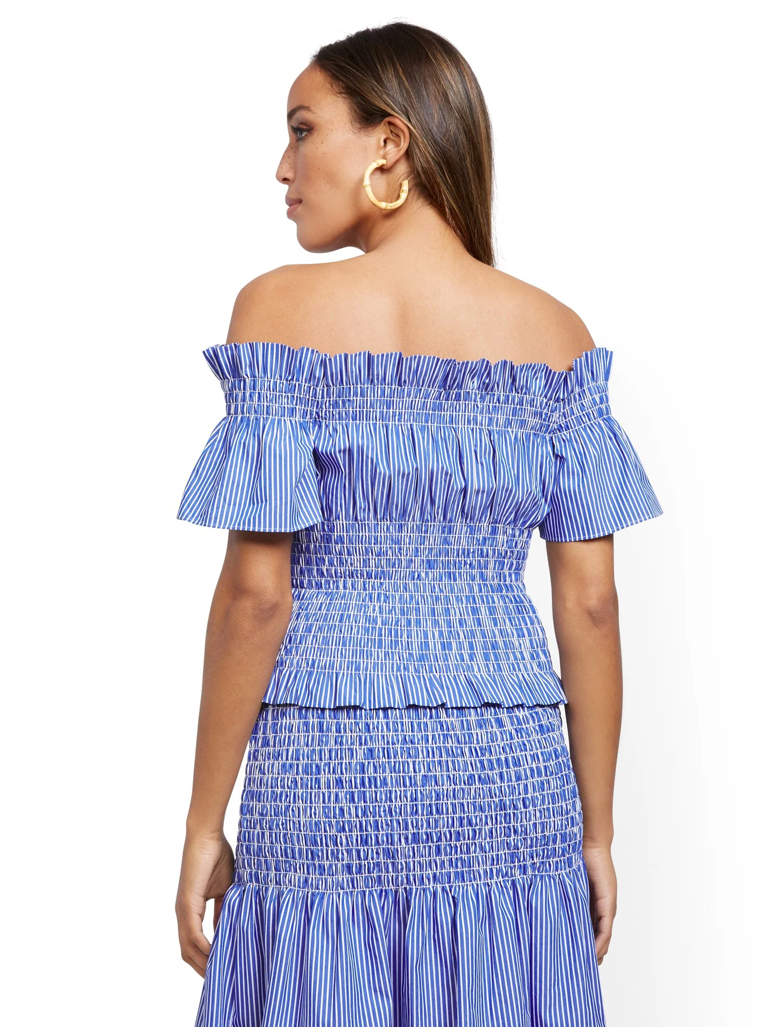 Smocked Off-The-Shoulder Top - 7th Avenue - Image 3