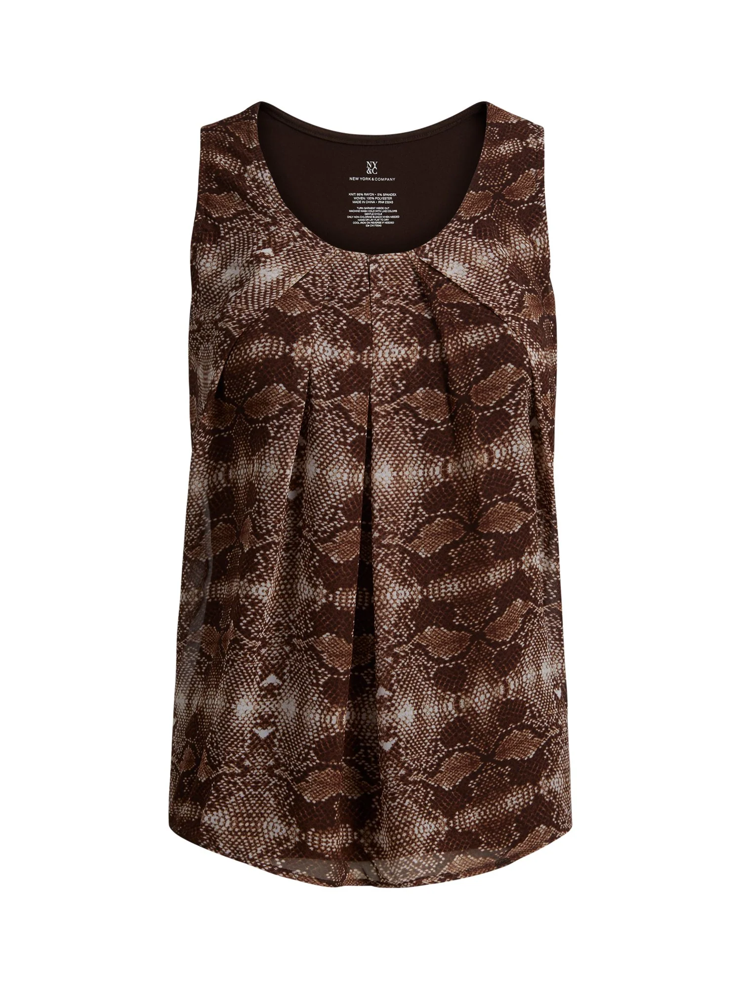 Snake-Print Sleeveless Top