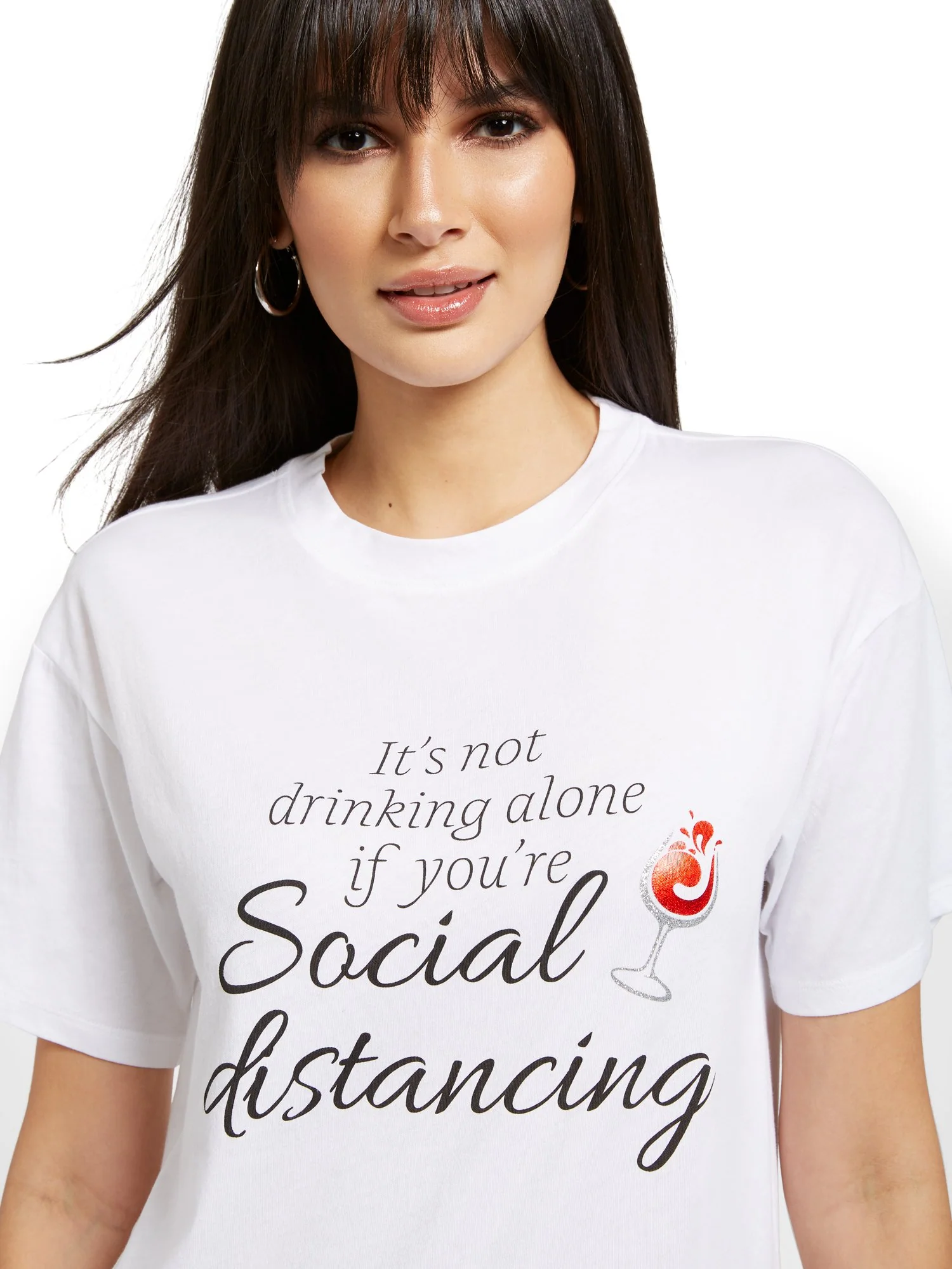 Social Distancing Oversized Graphic Tee - Image 4
