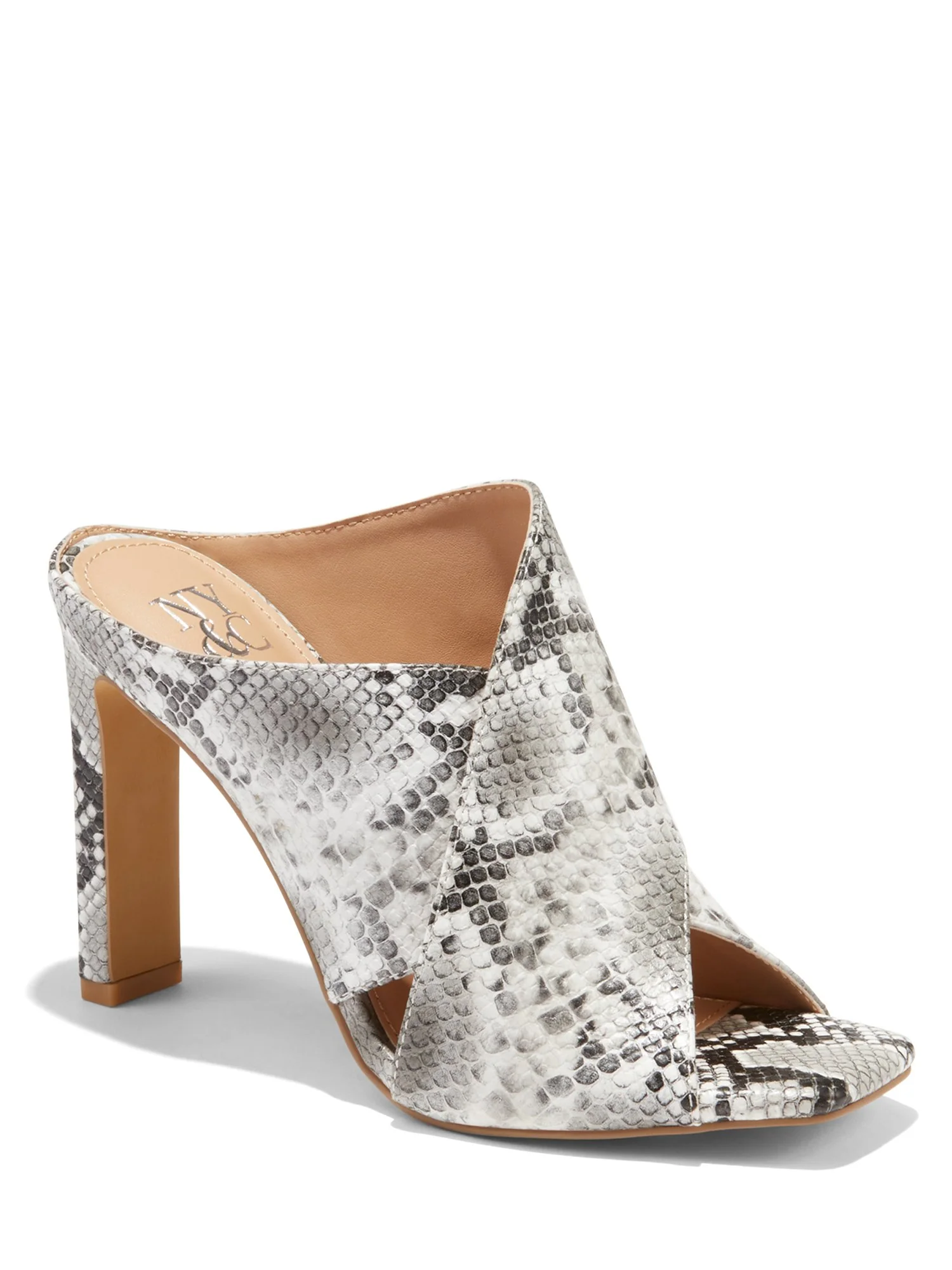 Sofia Cris-Cross High-High Mule - Snake-Print - Image 2