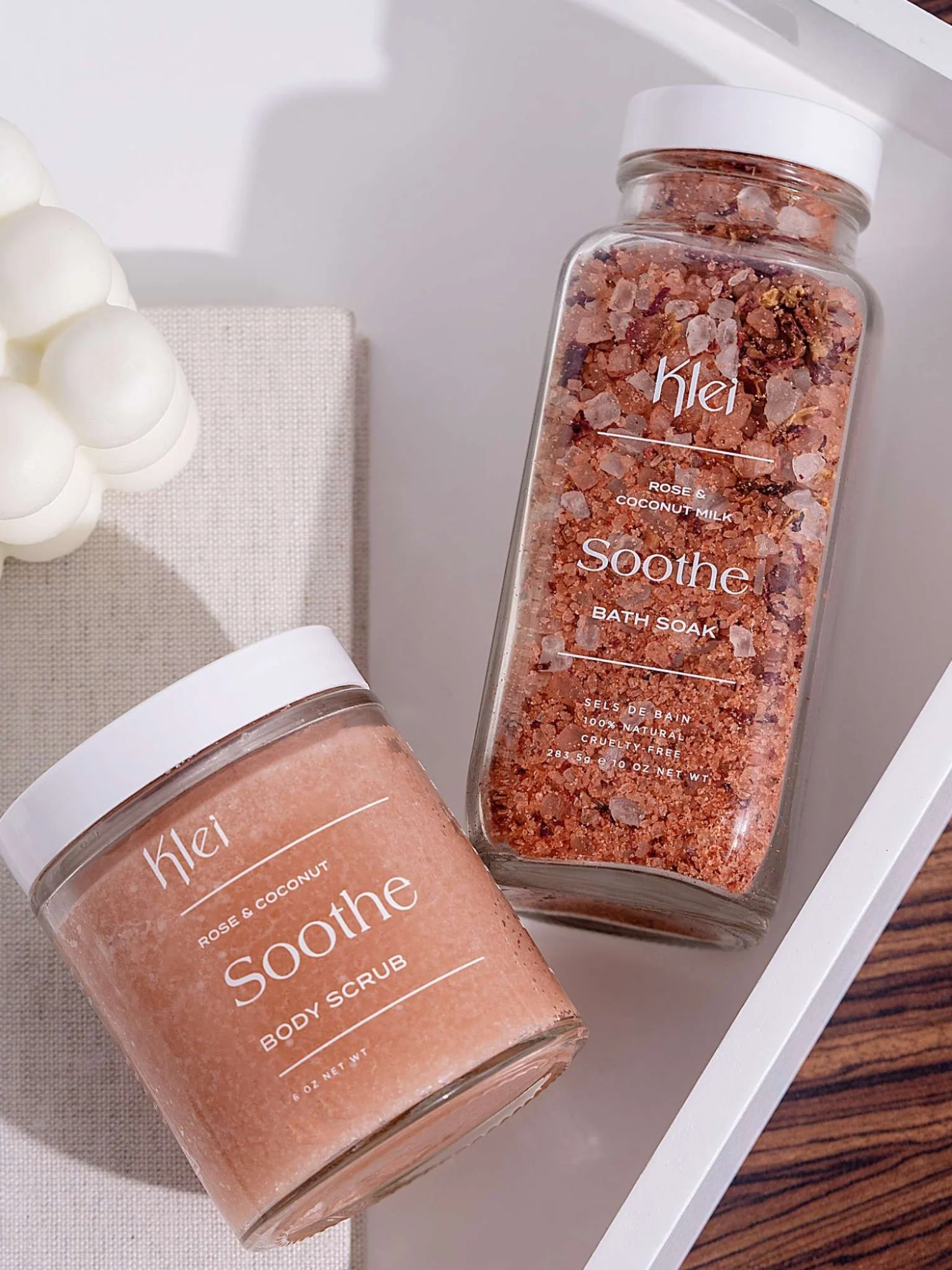 Soothe Rose & Coconut Milk Herbal Bath Soak - Klei Beauty - Image 5