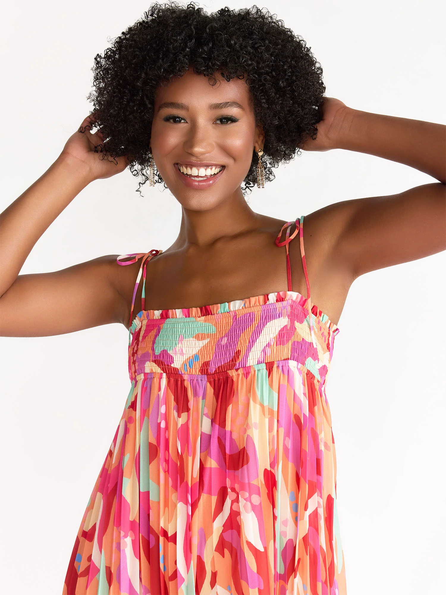 Flying Tomato Spaghetti Strap Printed Pleated Jumpsuit - Brands We Love - Image 4