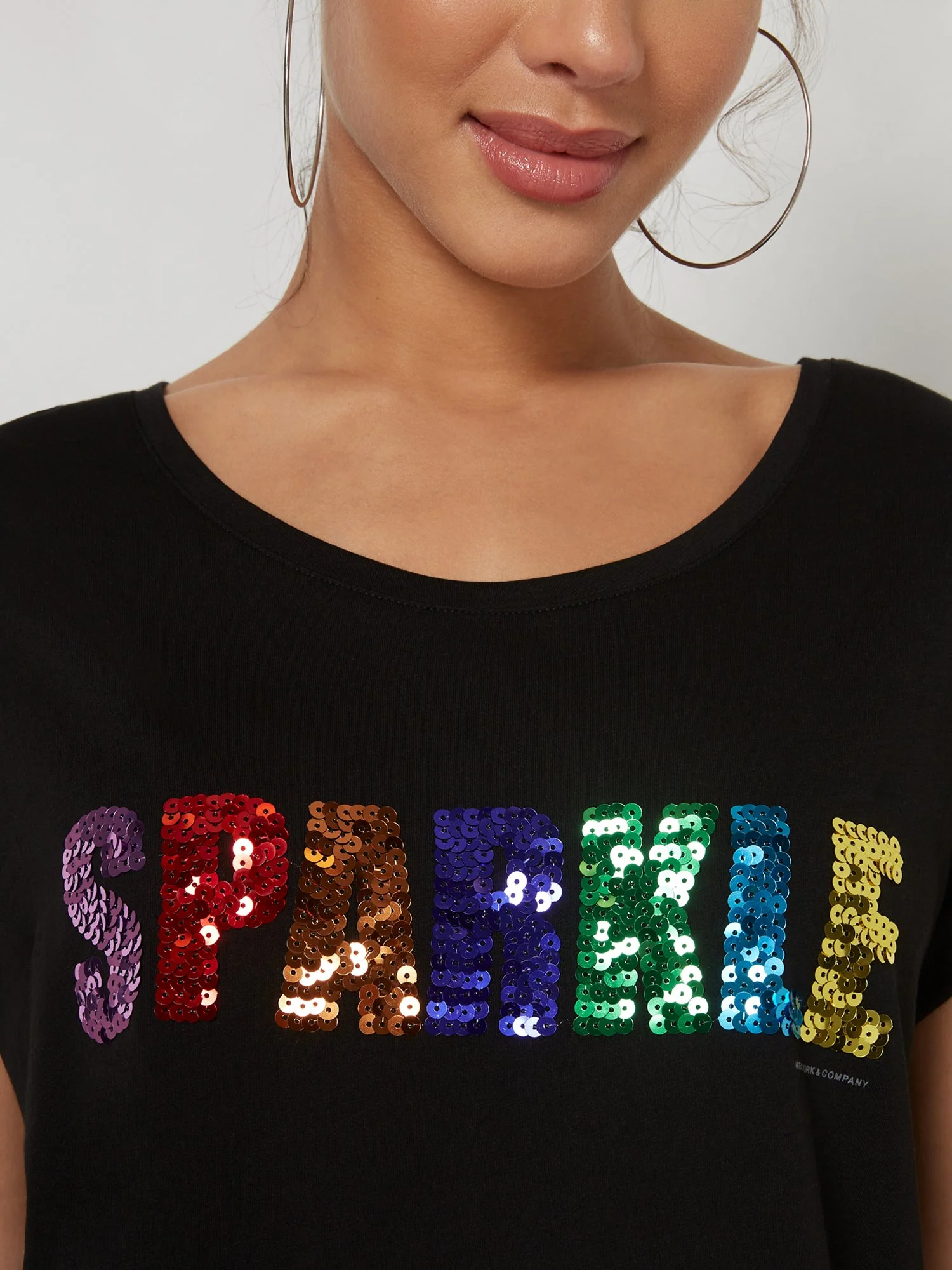 Sparkle Sequin Graphic Tee - Image 4