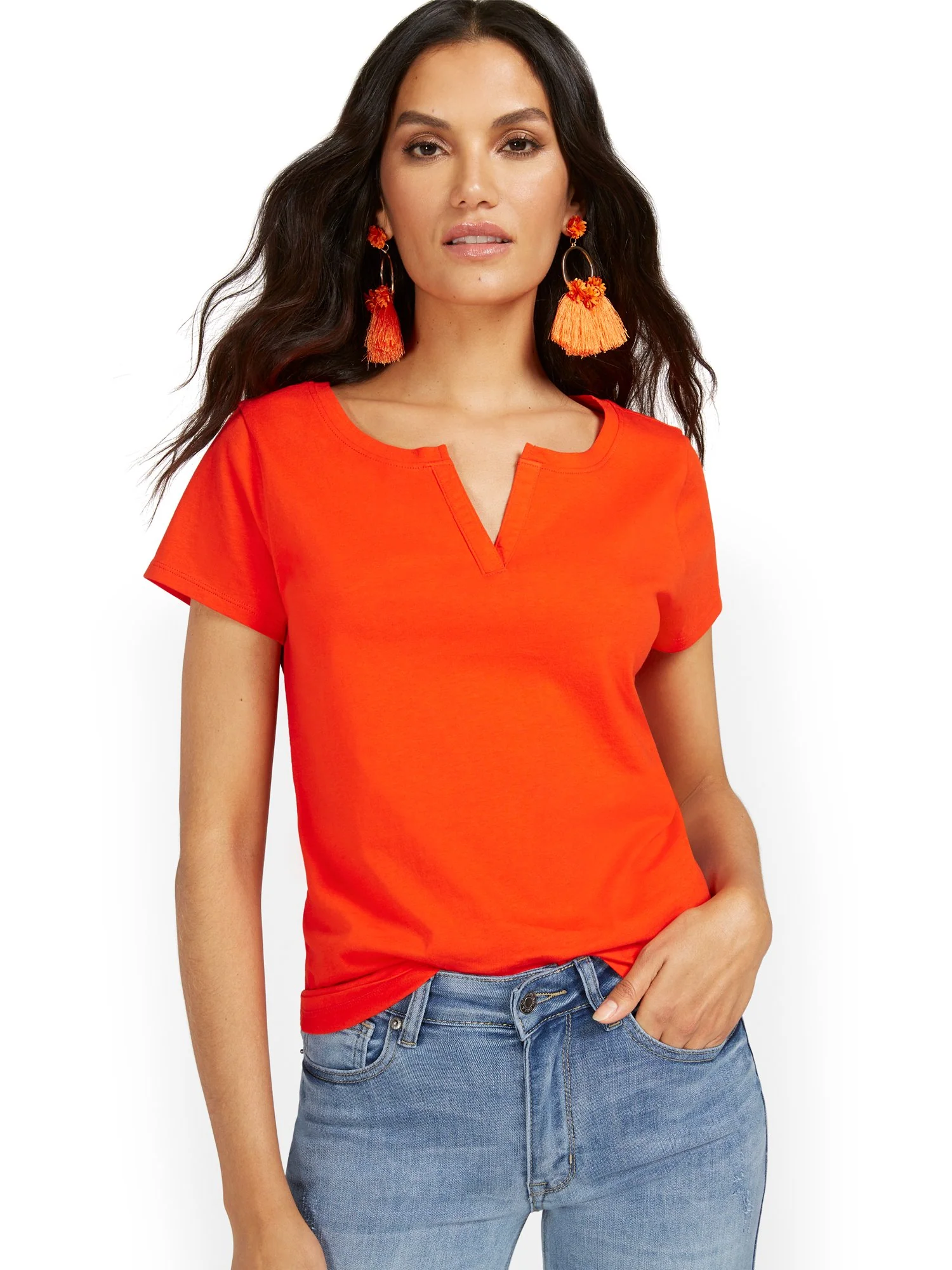 Split-Neck Perfect Tee - Image 20