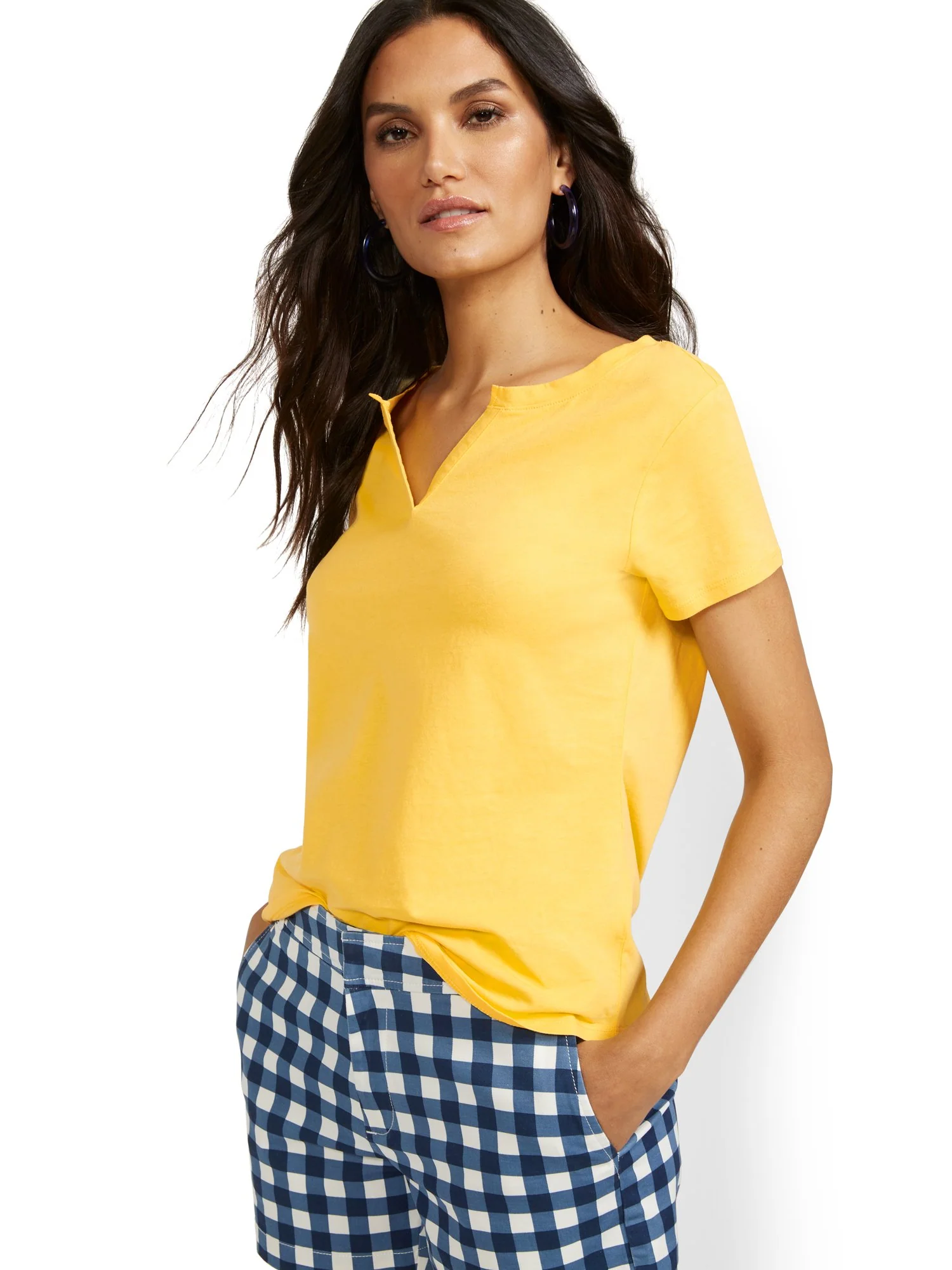 Split-Neck Perfect Tee - Image 8