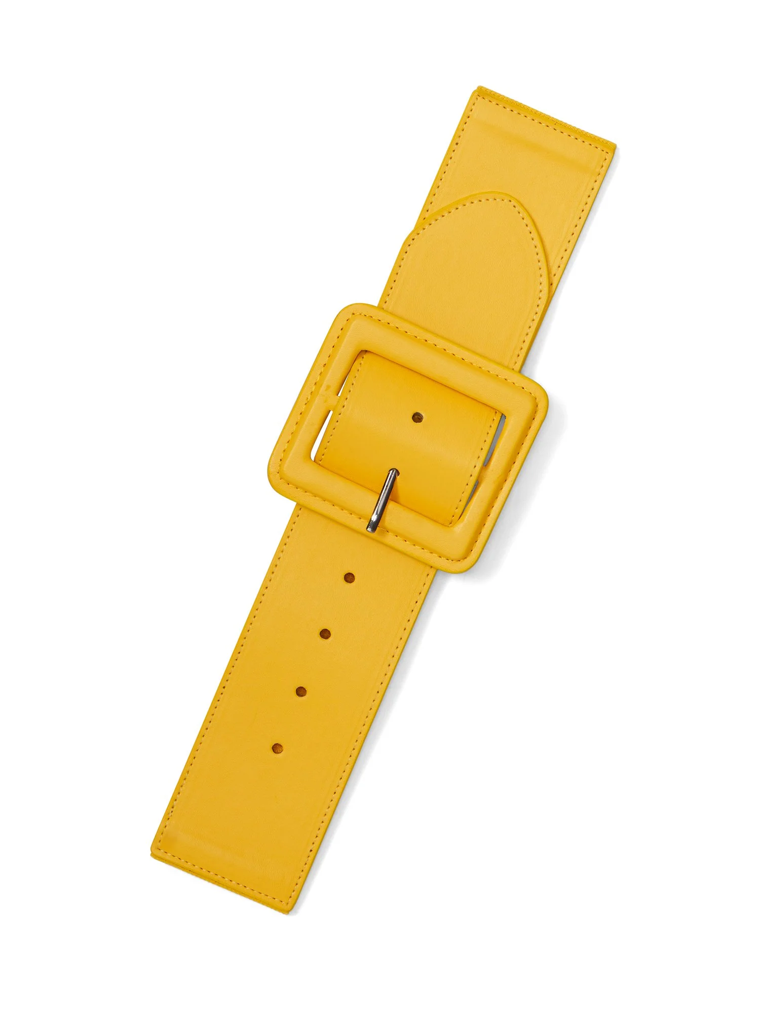 Square-Buckle Waist Stretch Belt - Image 3